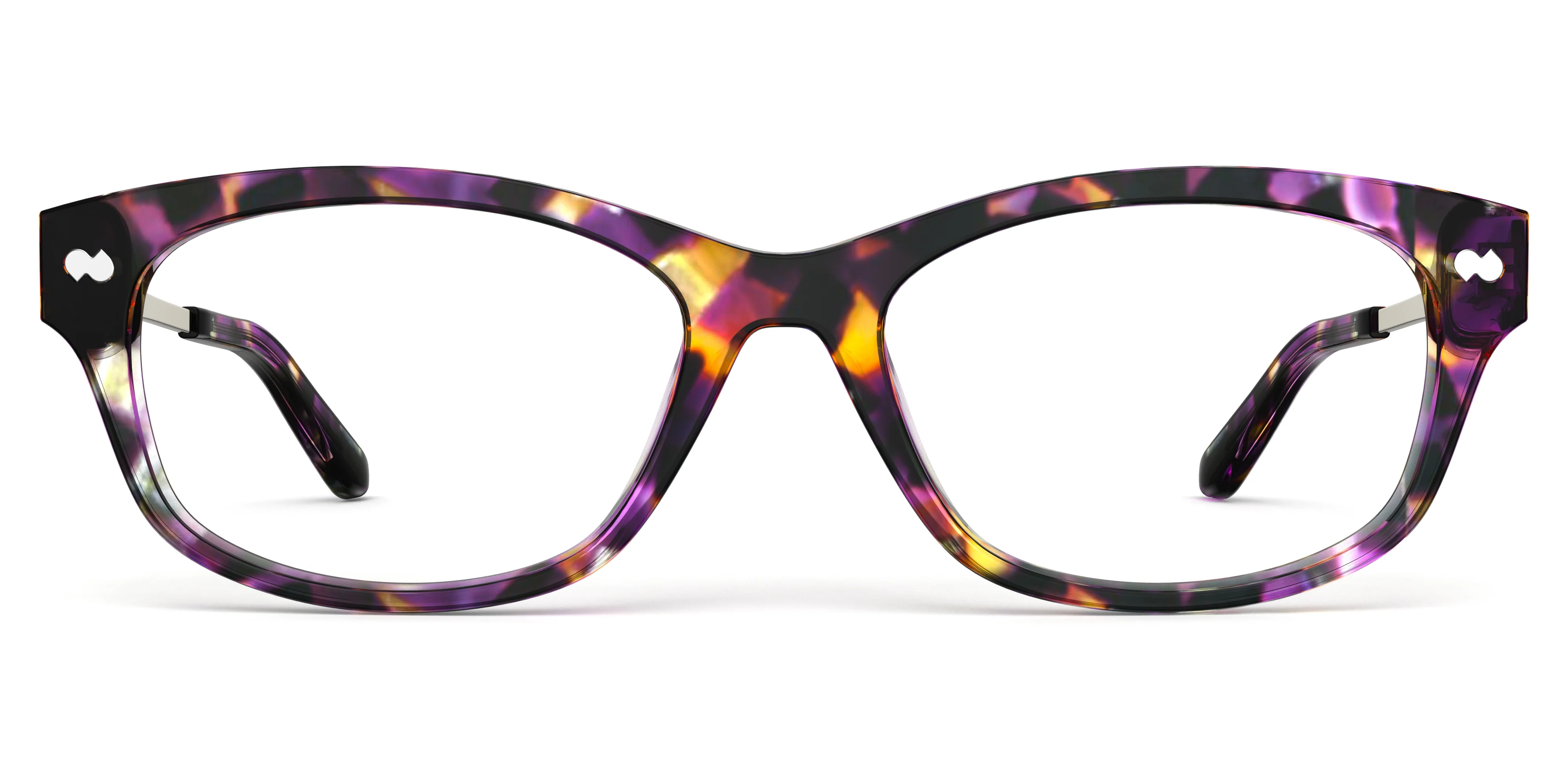 The Addison - Purple Confetti Tortoise Acetate Gold Metal - Image 2