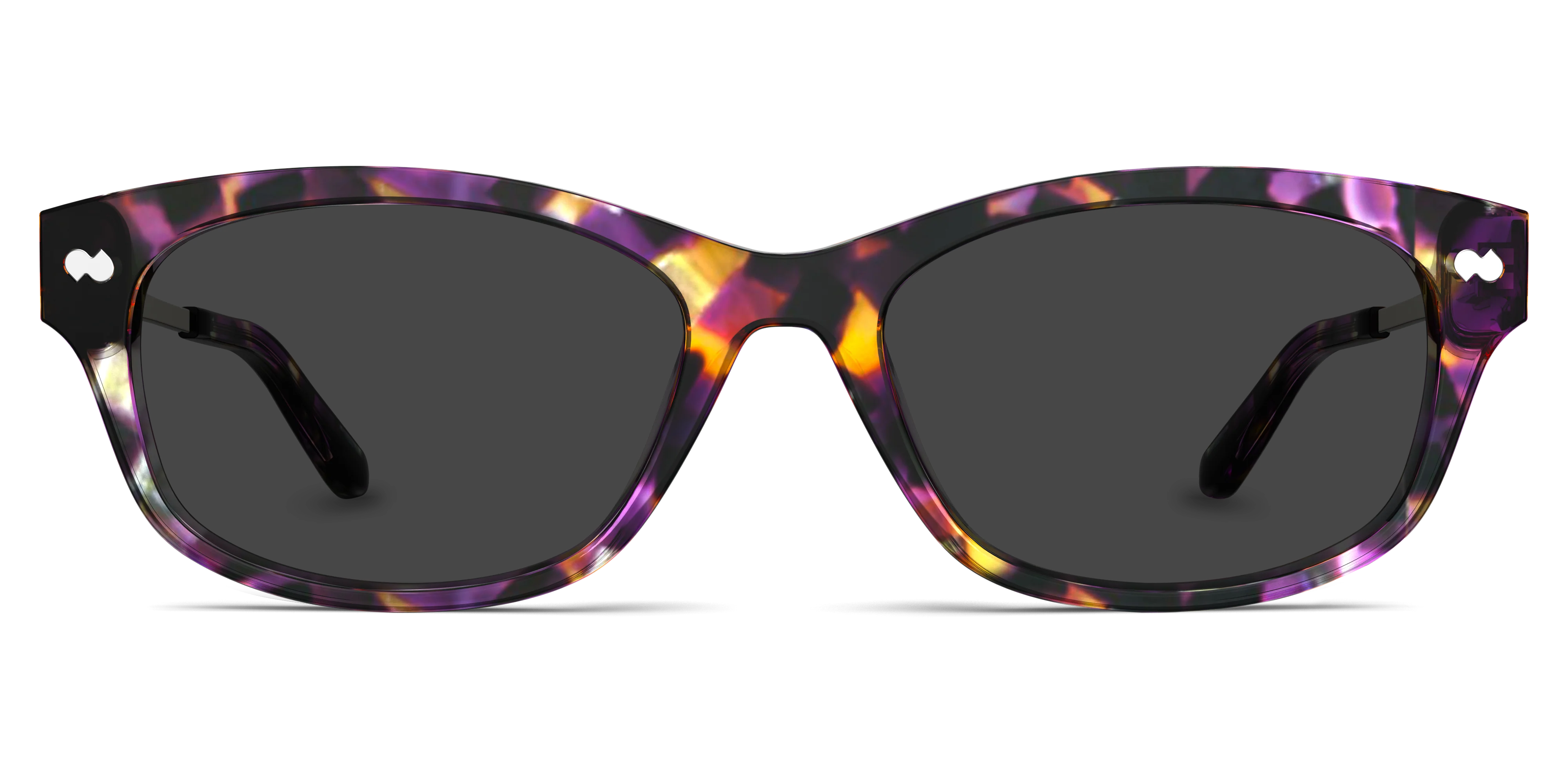 The Addison - Purple Confetti Tortoise Acetate Gold Metal Sun - Image 3