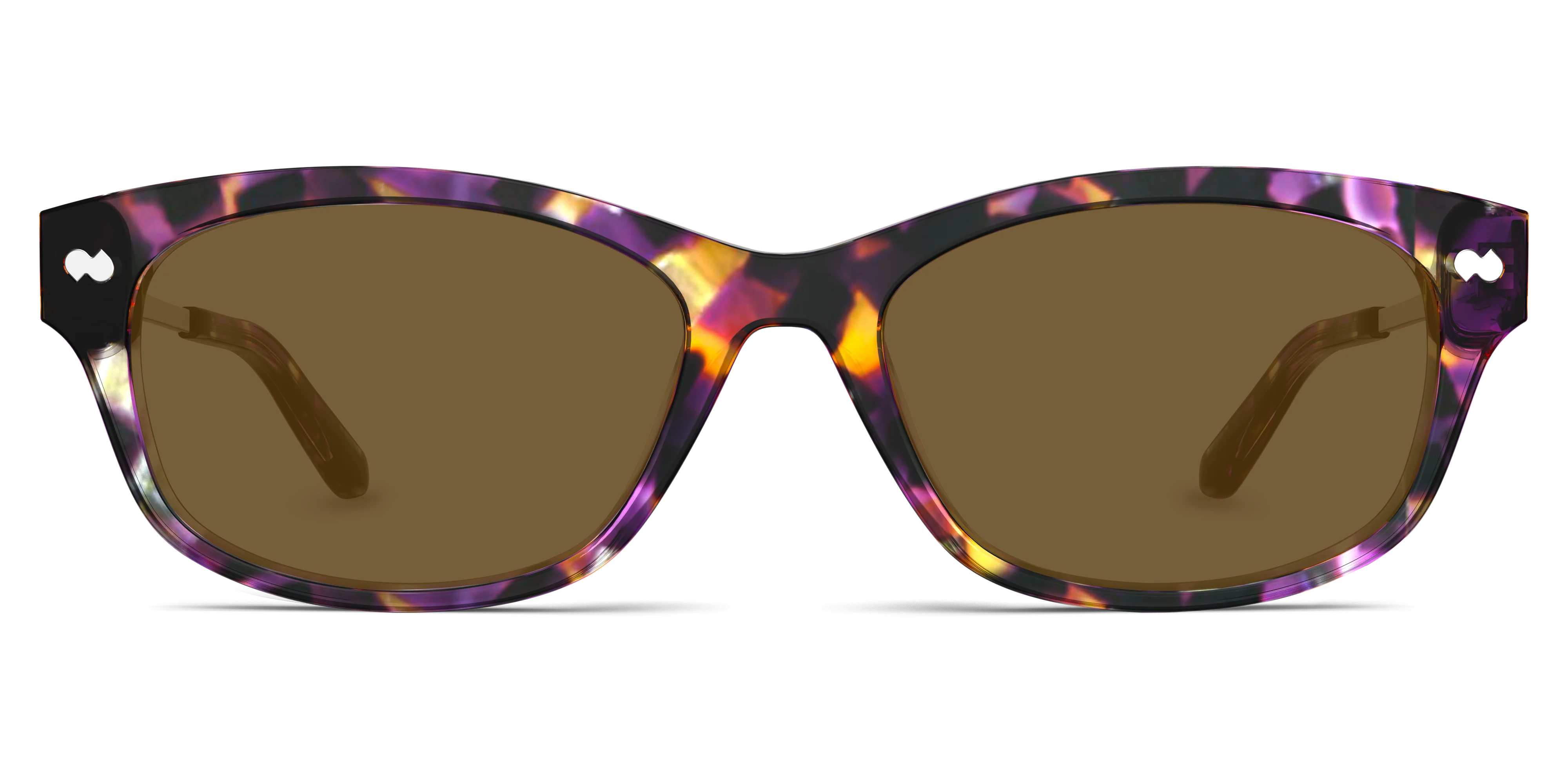 The Addison - Purple Confetti Tortoise Acetate Gold Metal Sun - Image 4