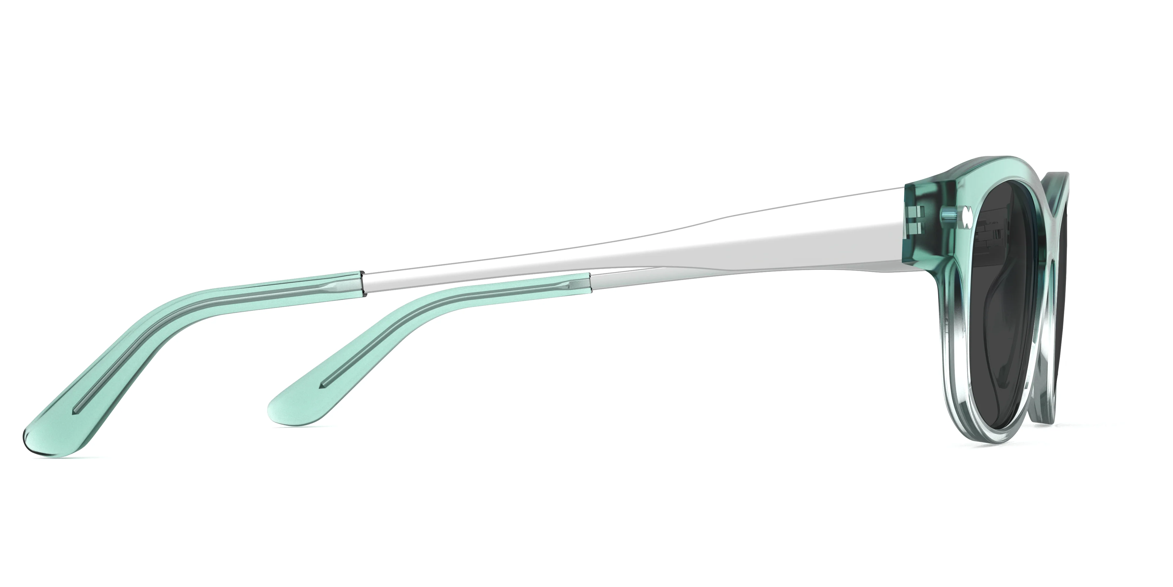 The Addison - Teal Pearlized Gradient Acetate Silver Metal Sun - Image 5