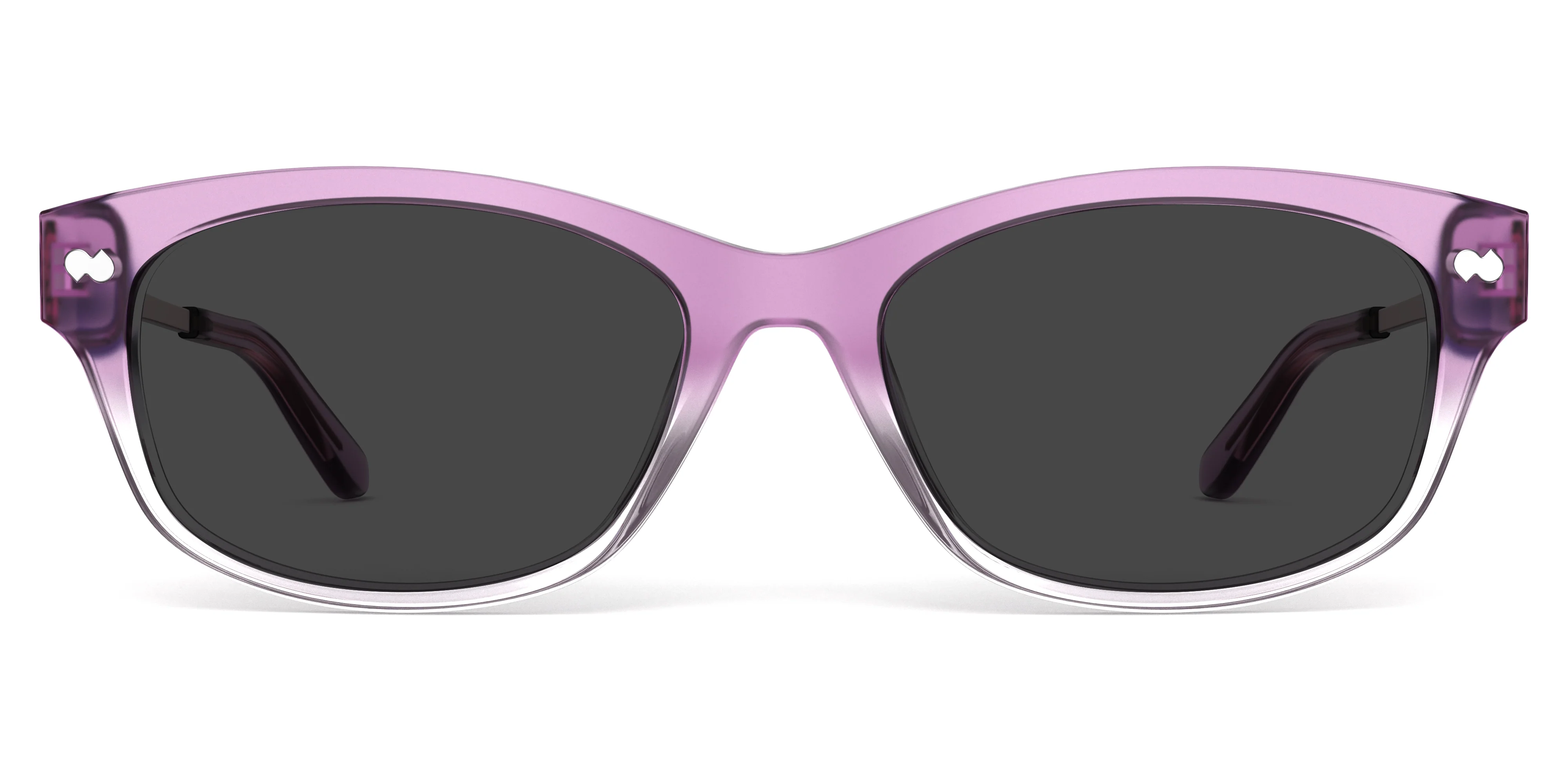 The Addison - Violet Pearlized Gradient Acetate Rose Gold Metal Sun - Image 3