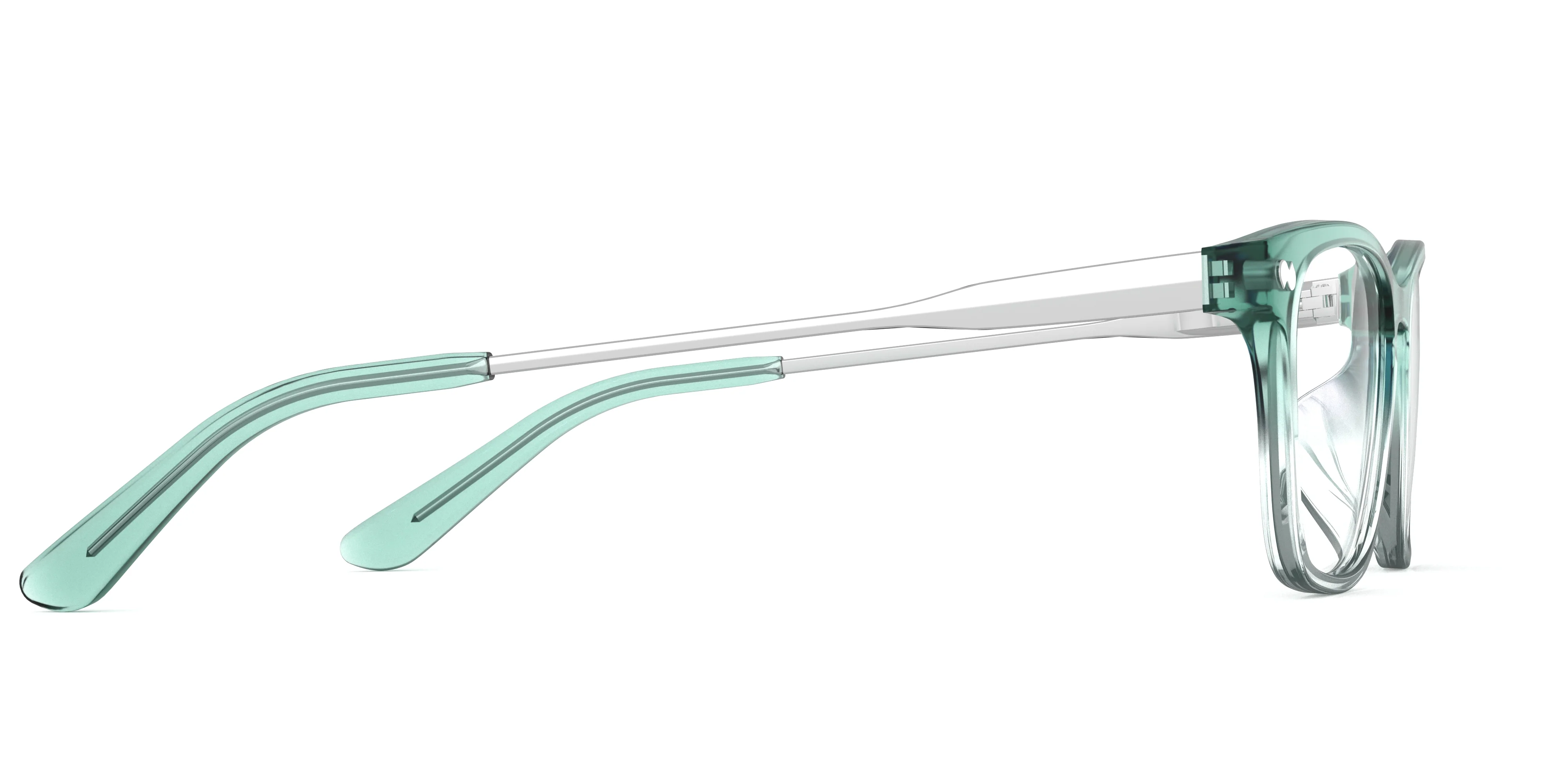 The Casper - Teal Pearlized Gradient Acetate Silver Metal - Image 3