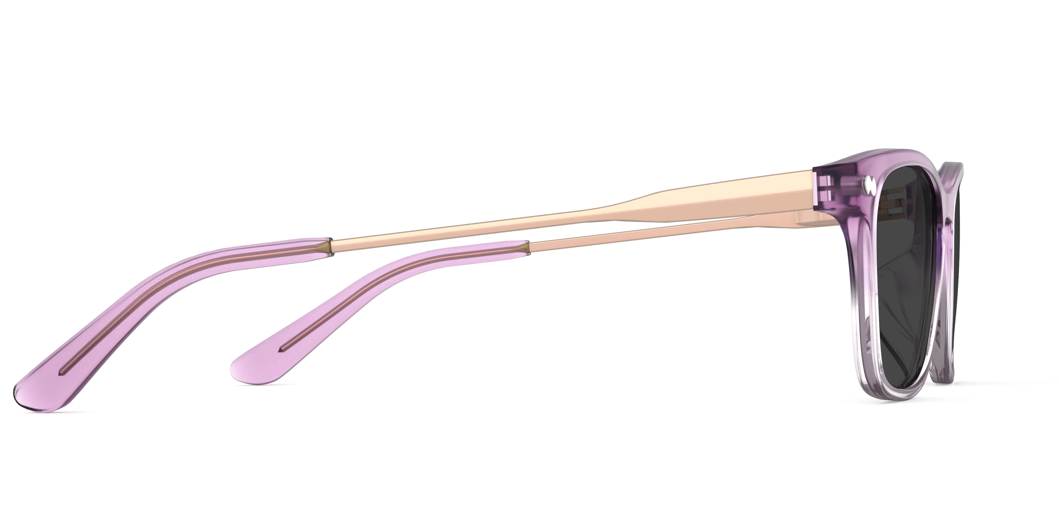 The Casper - Violet Pearlized Gradient Acetate Rose Gold Metal Sun - Image 5