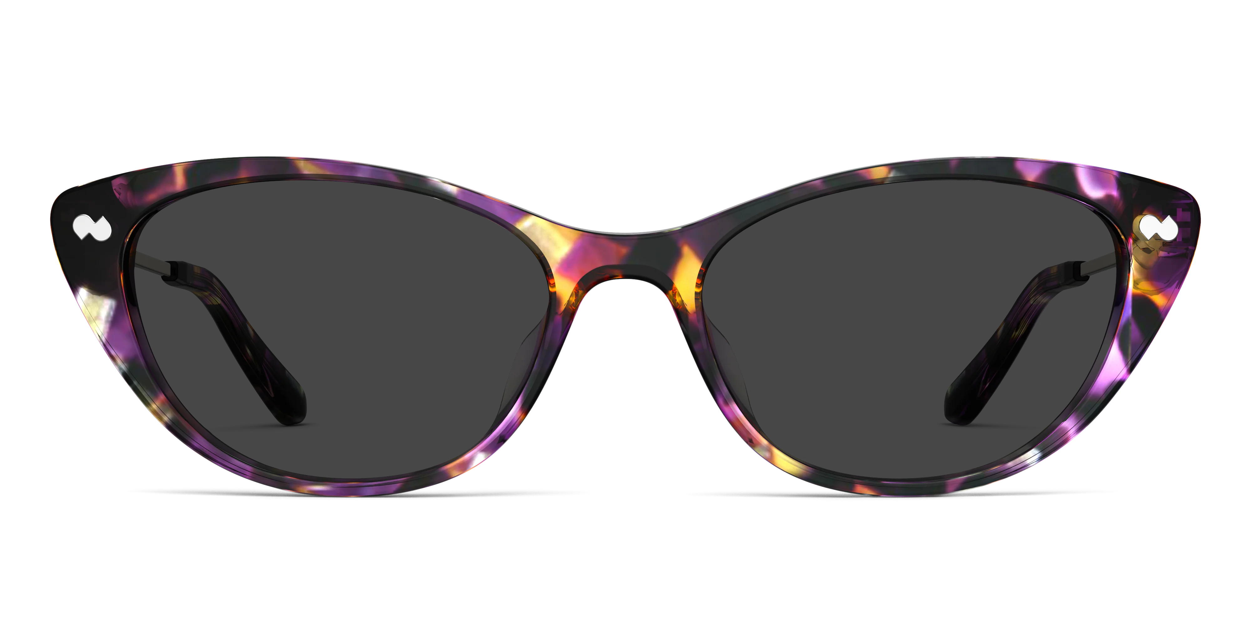 The ella - Purple Confetti Tortoise Acetate Gold Metal Sun - Image 3