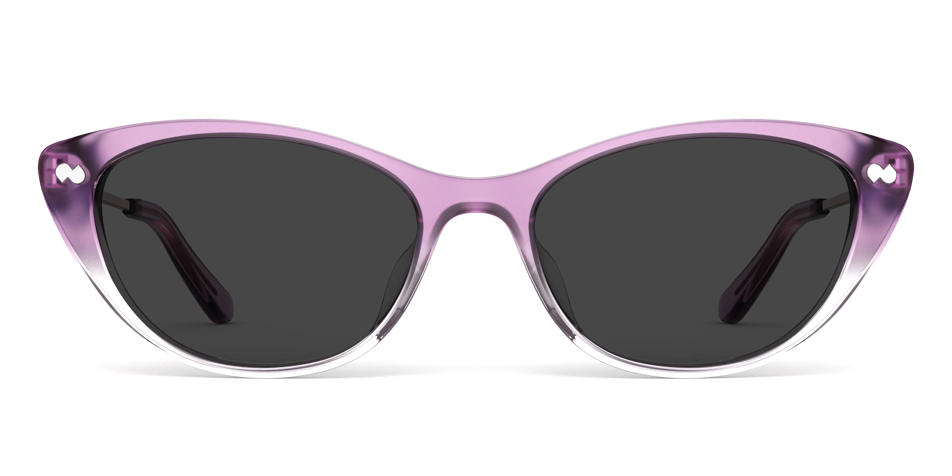 The ella - Violet Pearlized Gradient Acetate Rose Gold Metal Sun - Image 3