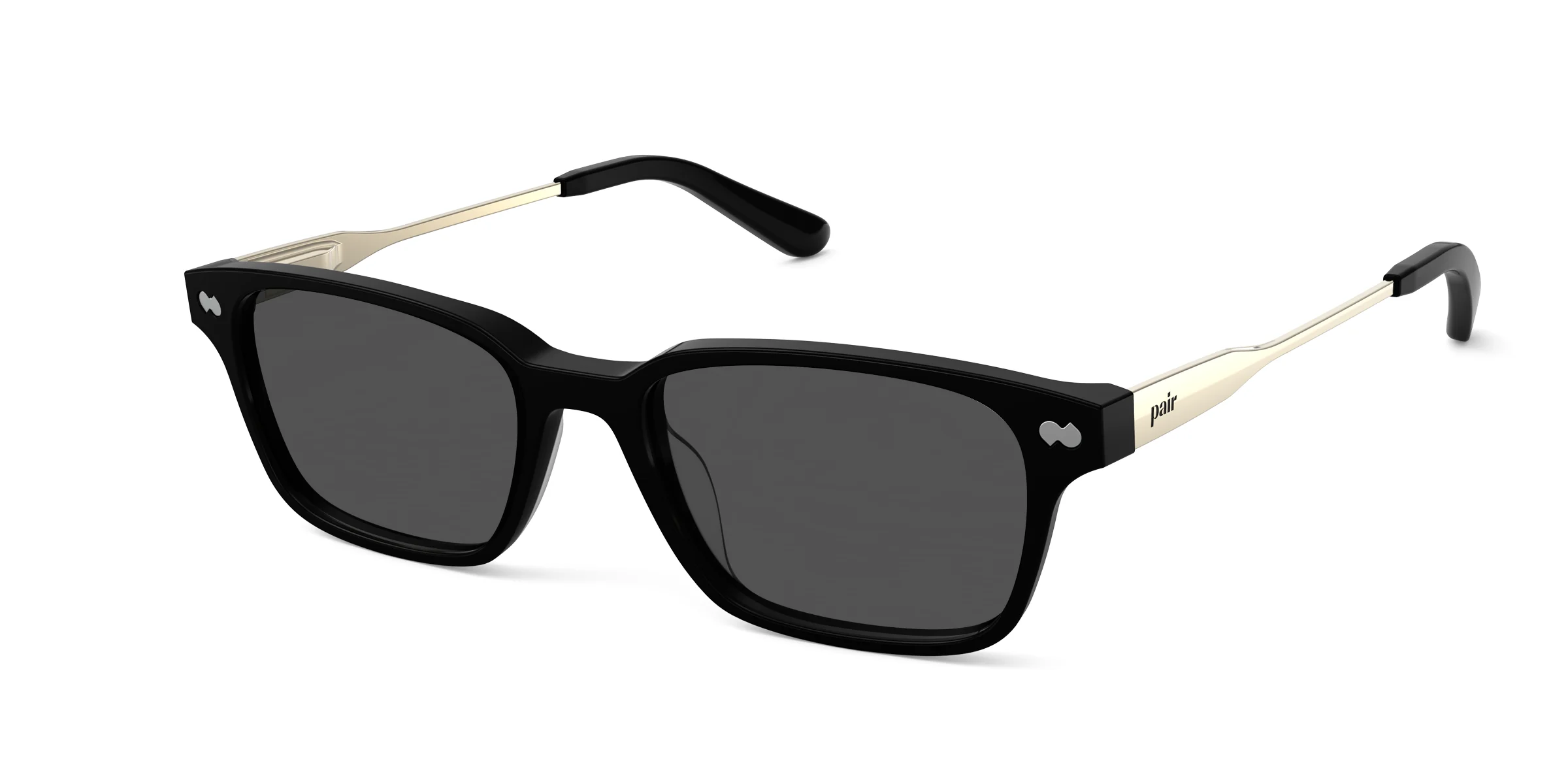 The Finley - Black Acetate Gold Metal Sun