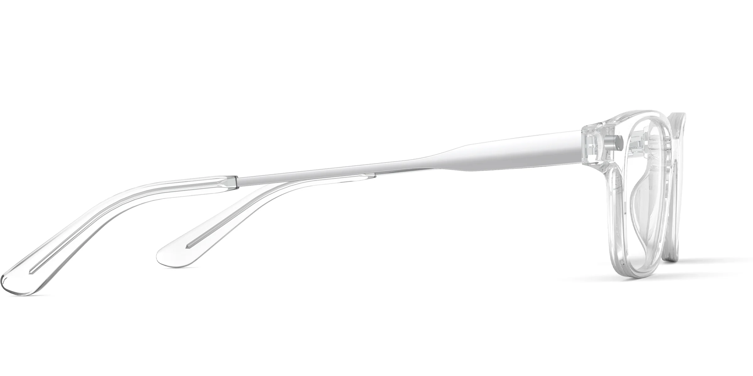 The Finley - Crystal Clear Acetate Silver Metal - Image 3