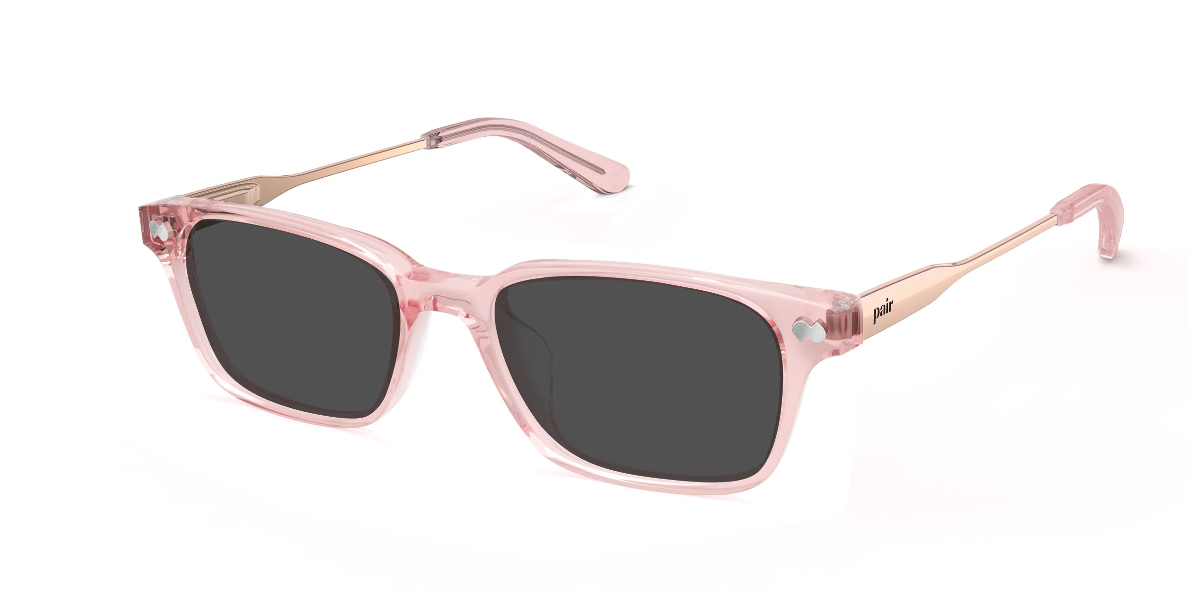 The Finley - Pink Clear Acetate Rose Gold Metal Sun