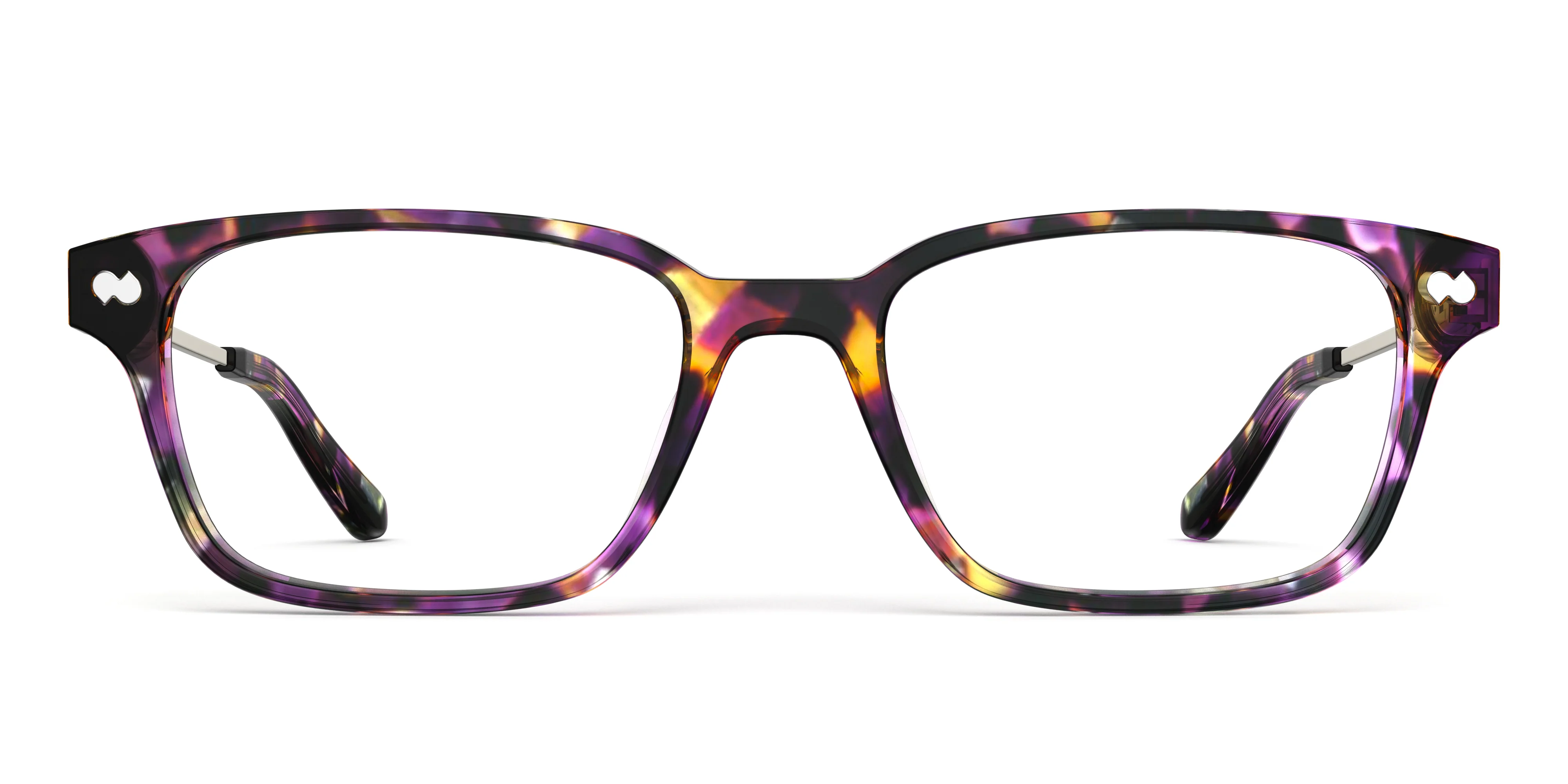 The Finley - Purple Confetti Tortoise Acetate Gold Metal - Image 2