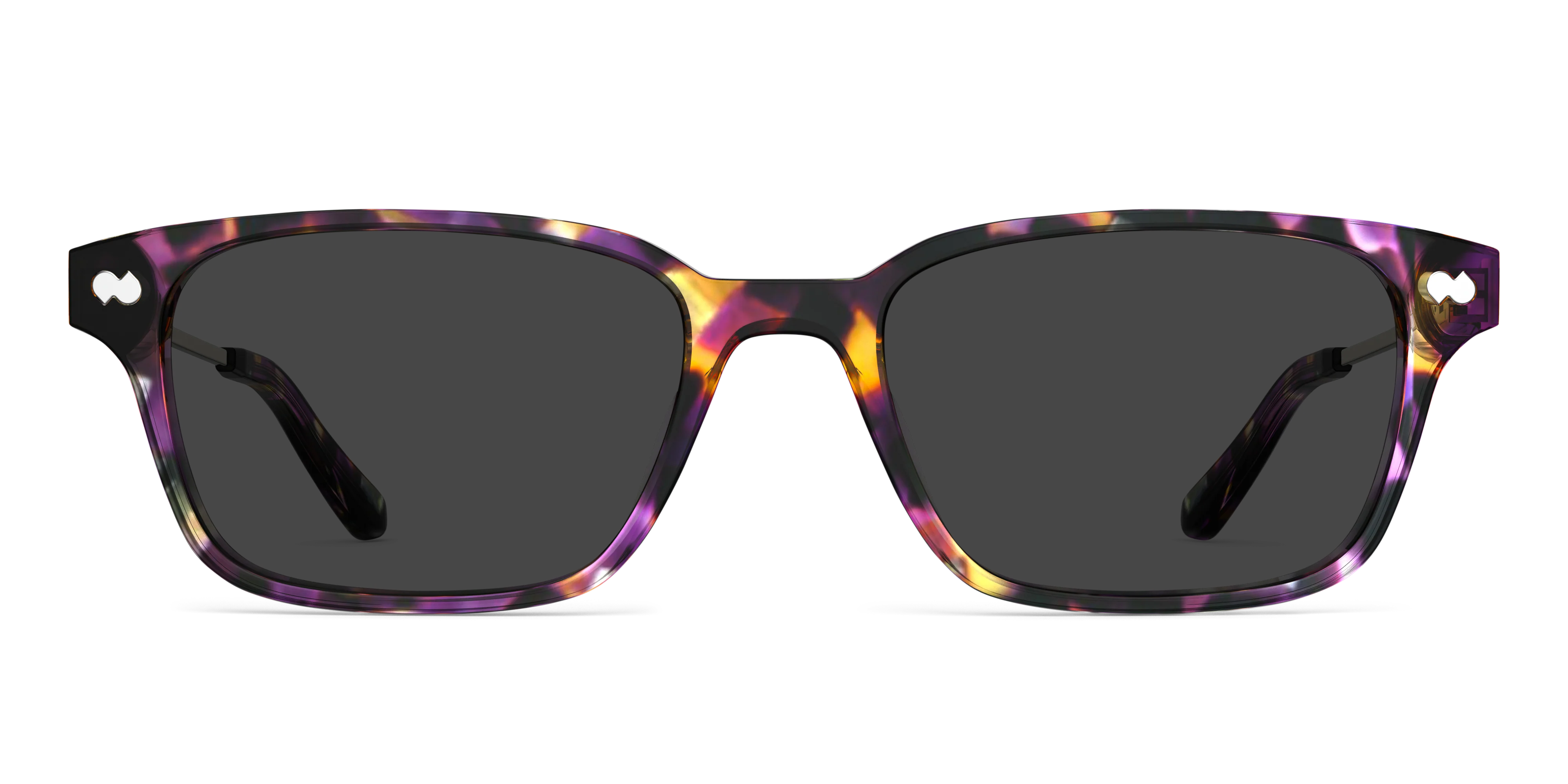 The Finley - Purple Confetti Tortoise Acetate Gold Metal Sun - Image 3