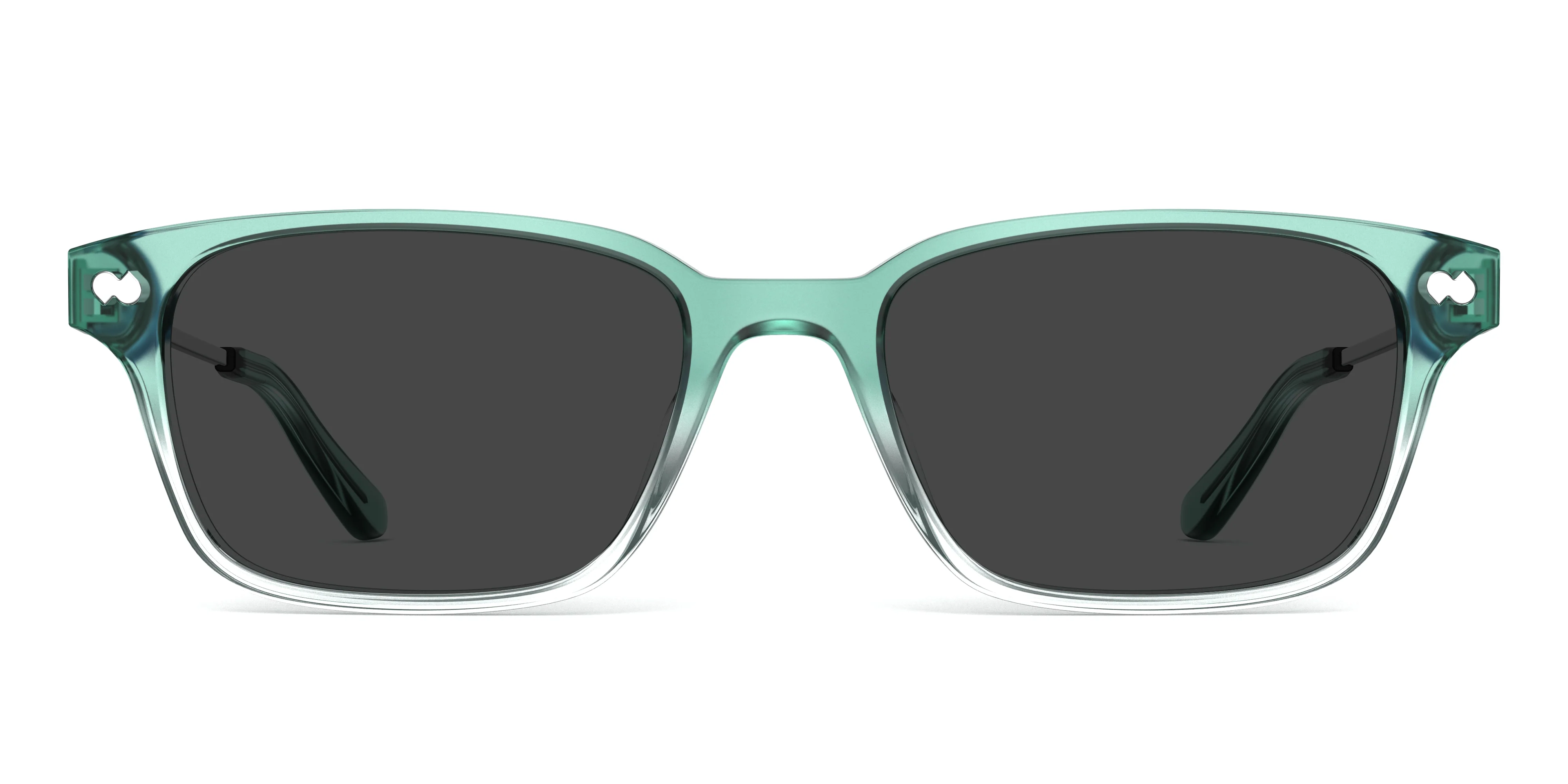 The Finley - Teal Pearlized Gradient Acetate Silver Metal Sun - Image 3