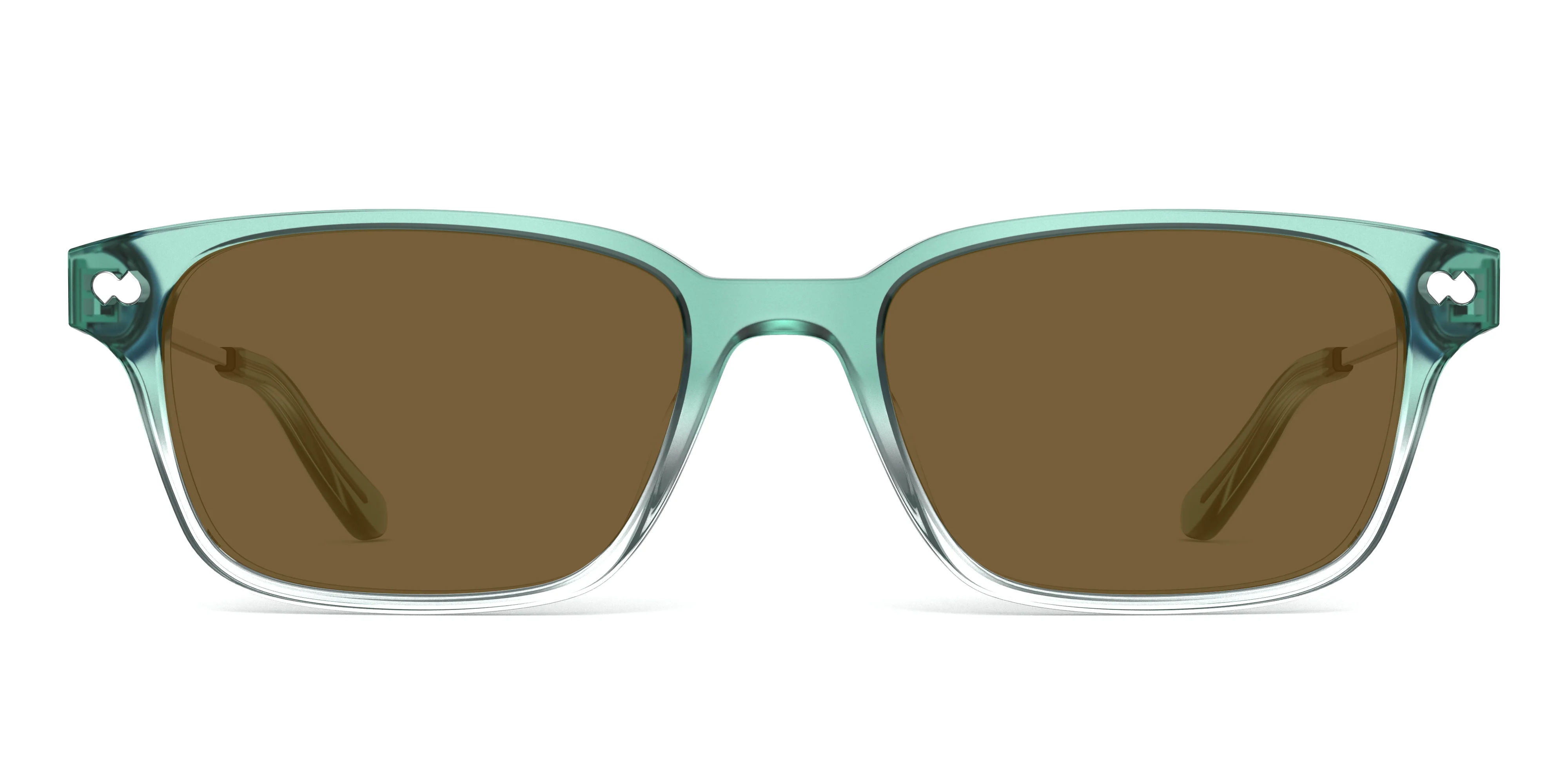 The Finley - Teal Pearlized Gradient Acetate Silver Metal Sun - Image 4