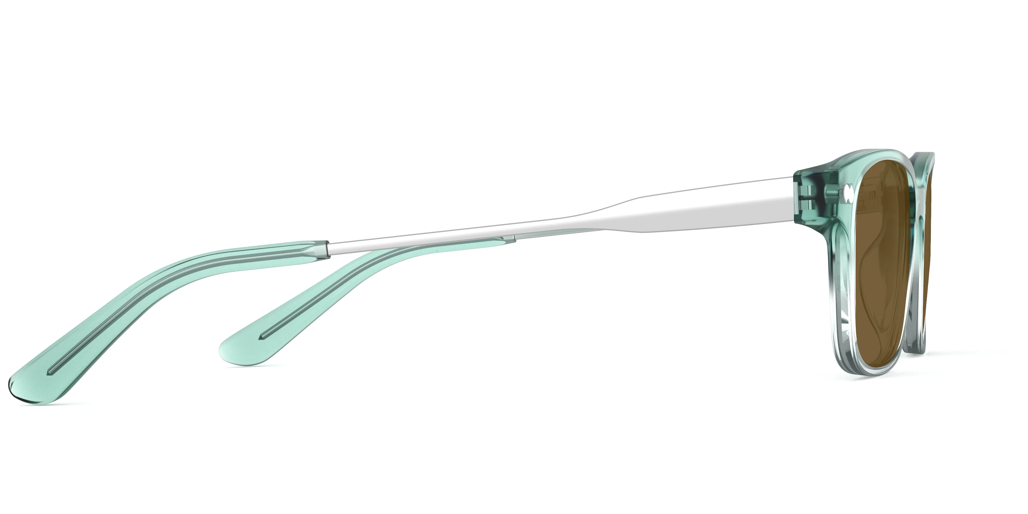 The Finley - Teal Pearlized Gradient Acetate Silver Metal Sun - Image 6