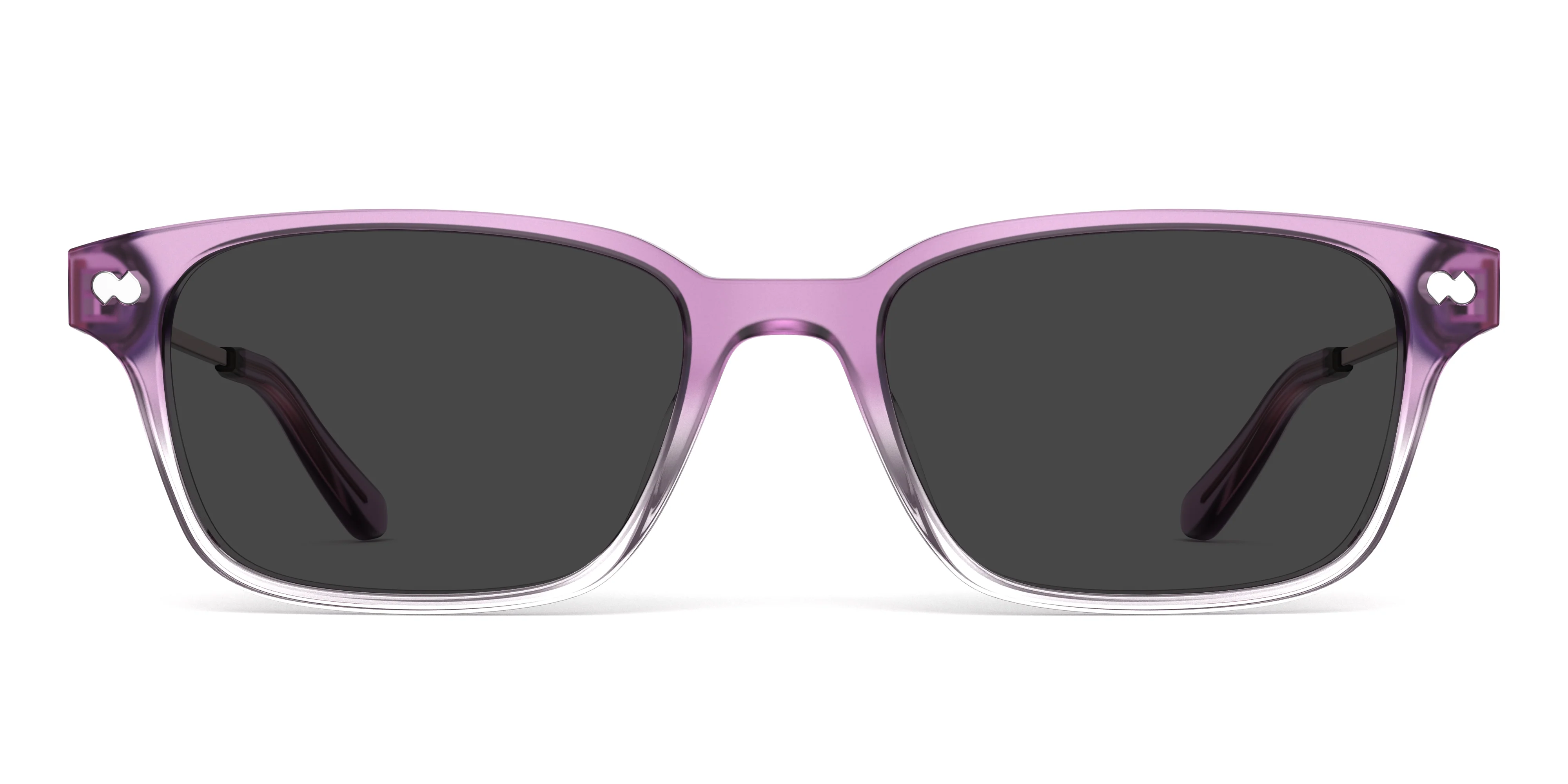 The Finley - Violet Pearlized Gradient Acetate Rose Gold Metal Sun - Image 3