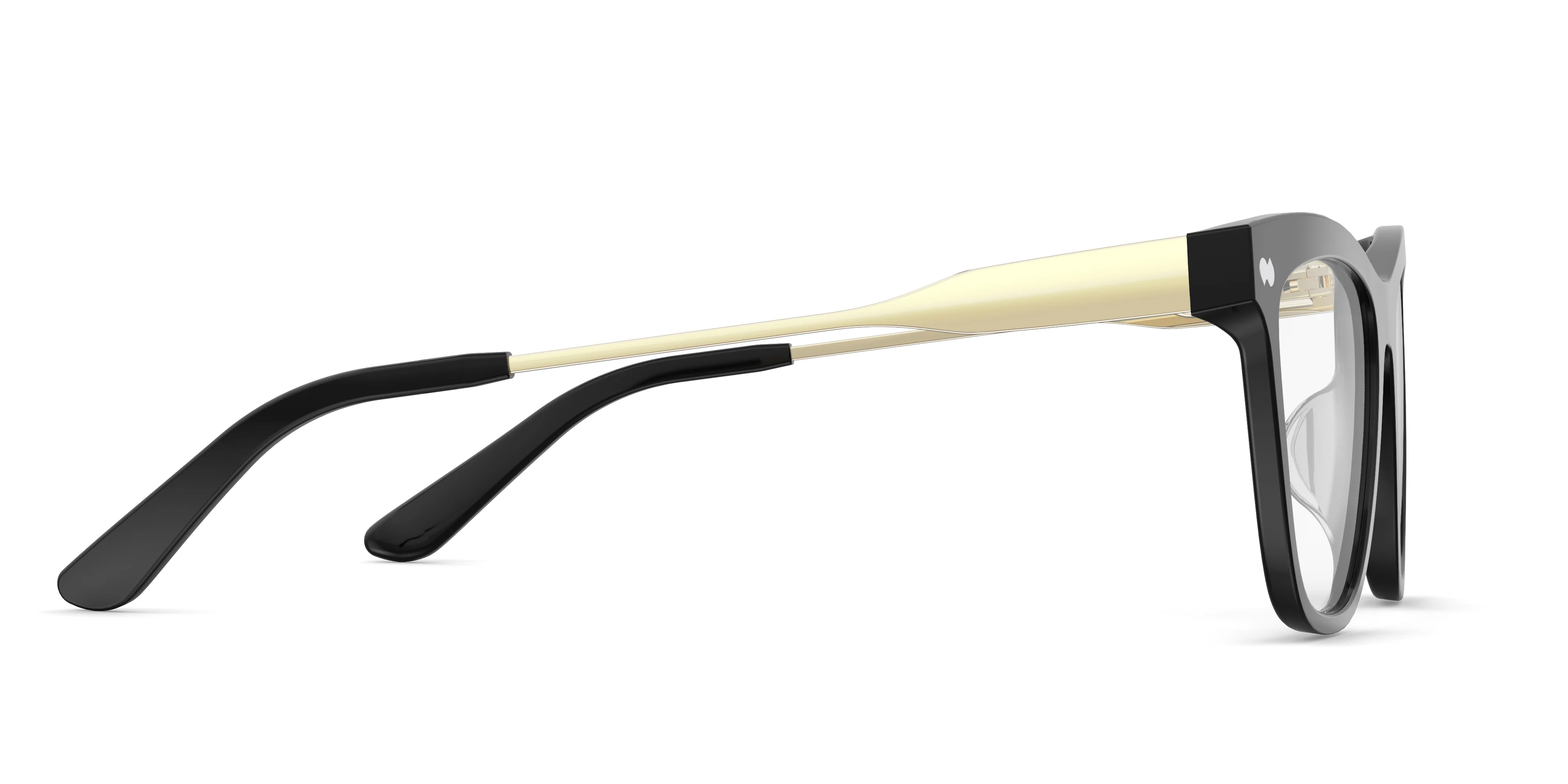 The Harper - Black Acetate Gold Metal - Image 3