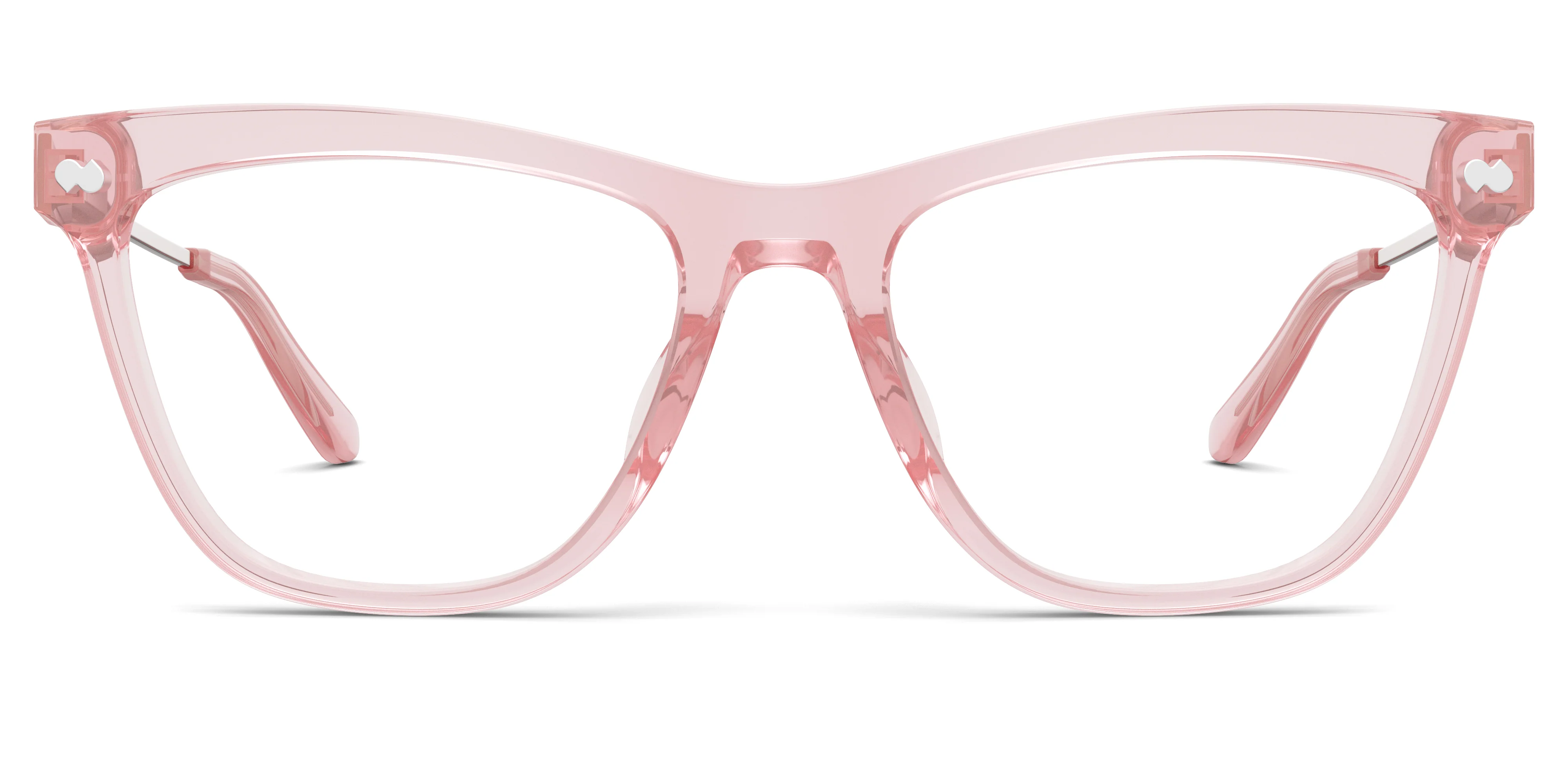 The Harper - Pink Clear Acetate Rose Gold Metal - Image 2