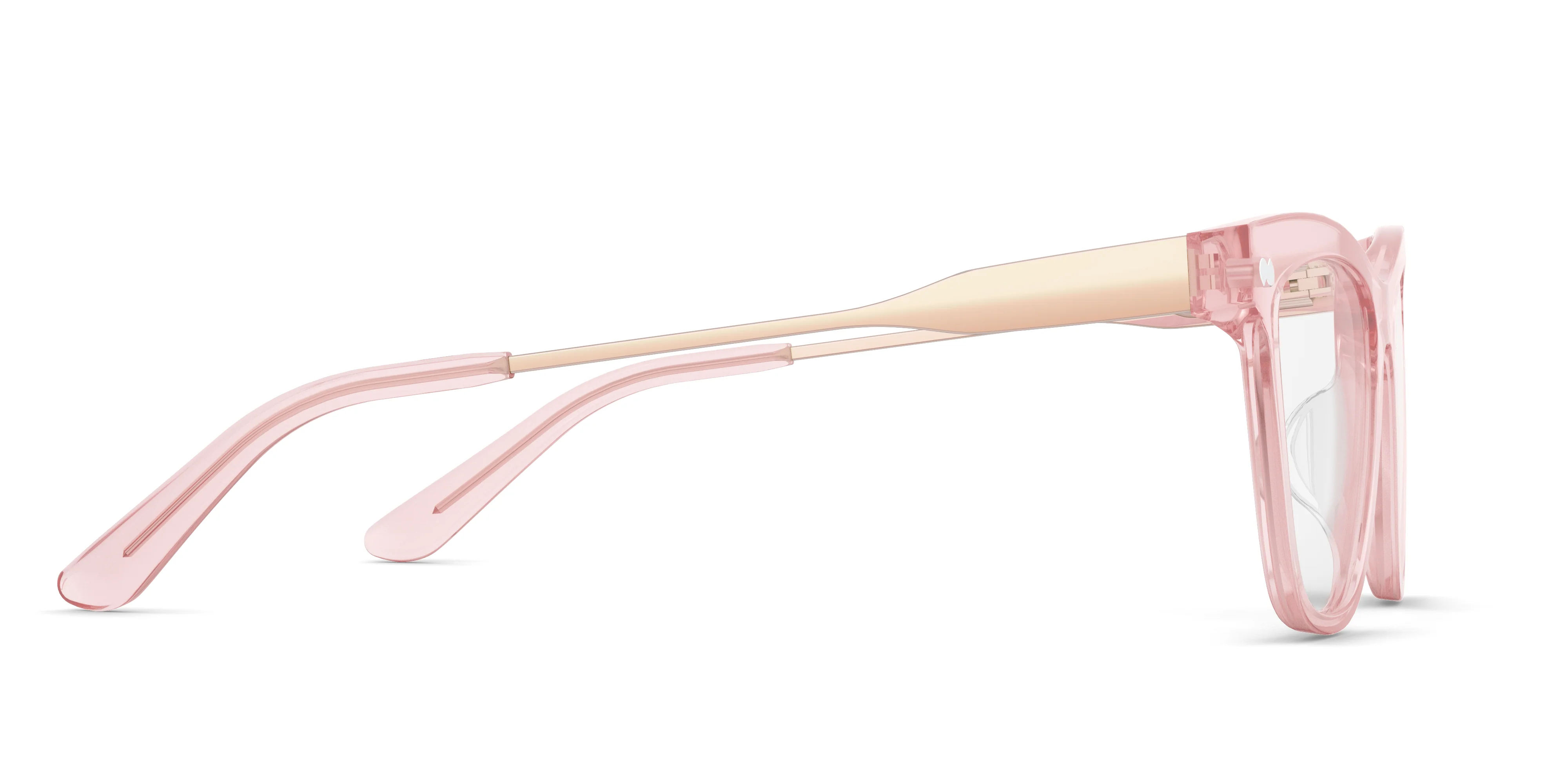 The Harper - Pink Clear Acetate Rose Gold Metal - Image 3