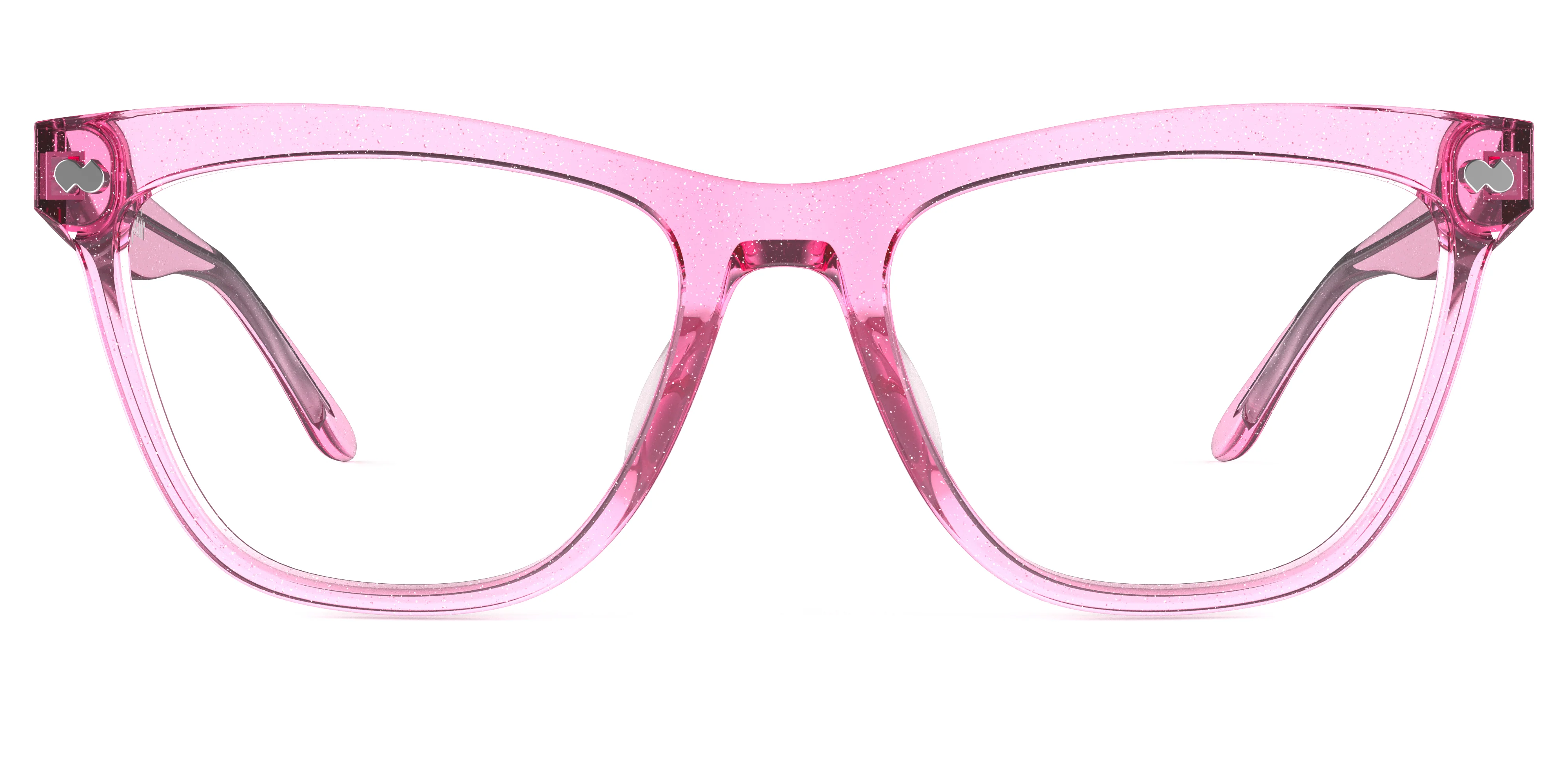 The Harper - Pink Glitter Clear