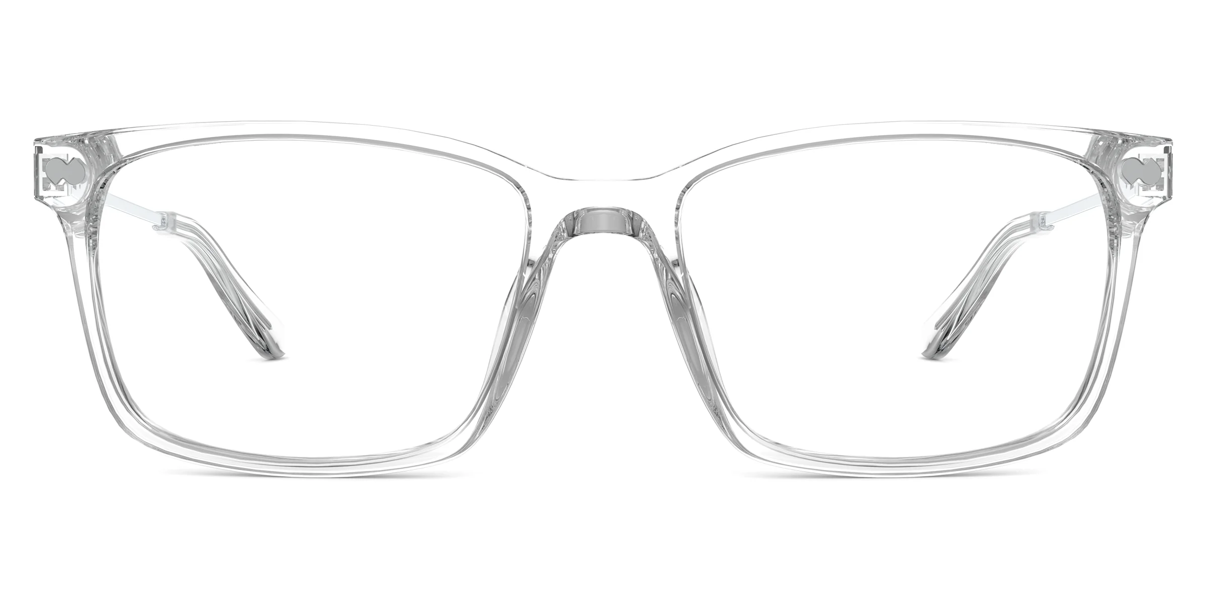 The Kirby - Crystal Clear Acetate Silver Metal - Image 2