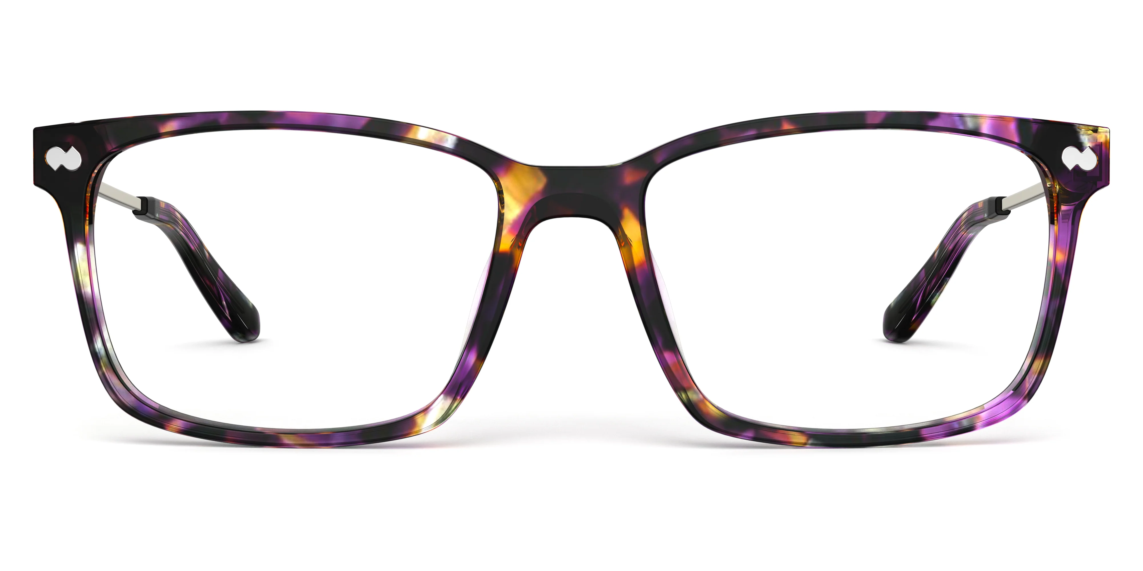 The Kirby - Purple Confetti Tortoise Acetate Gold Metal - Image 2