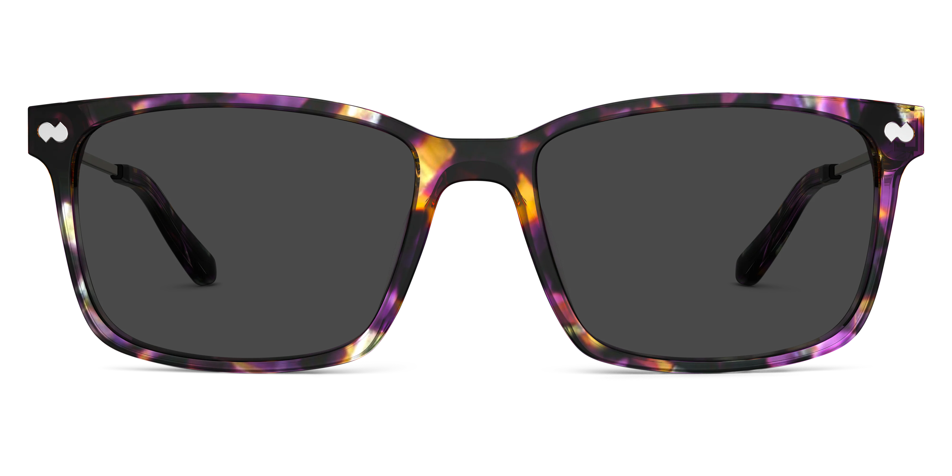 The Kirby - Purple Confetti Tortoise Acetate Gold Metal Sun - Image 3