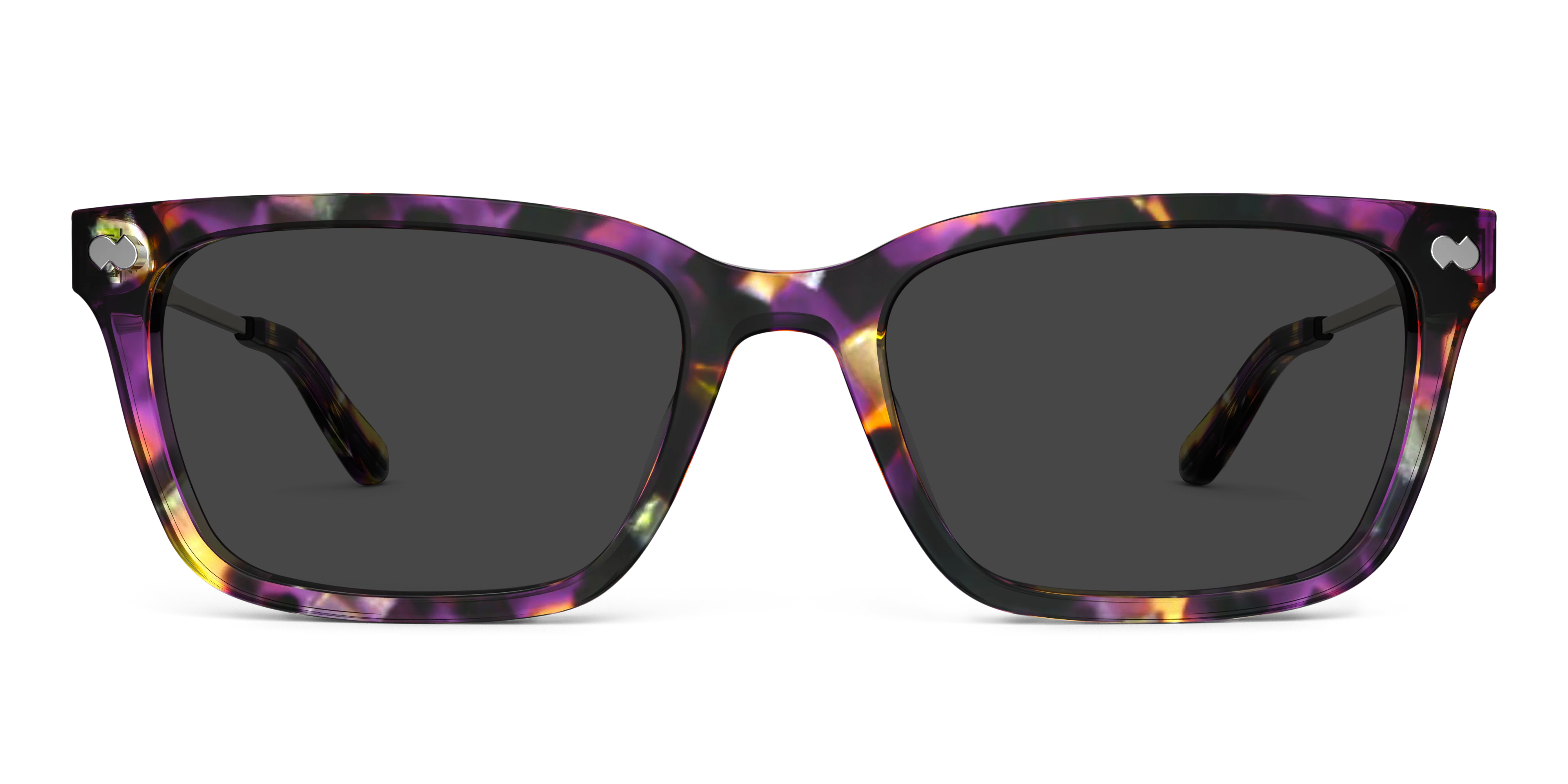The Larkin - Purple Confetti Tortoise Acetate Gold Metal Sun - Image 4