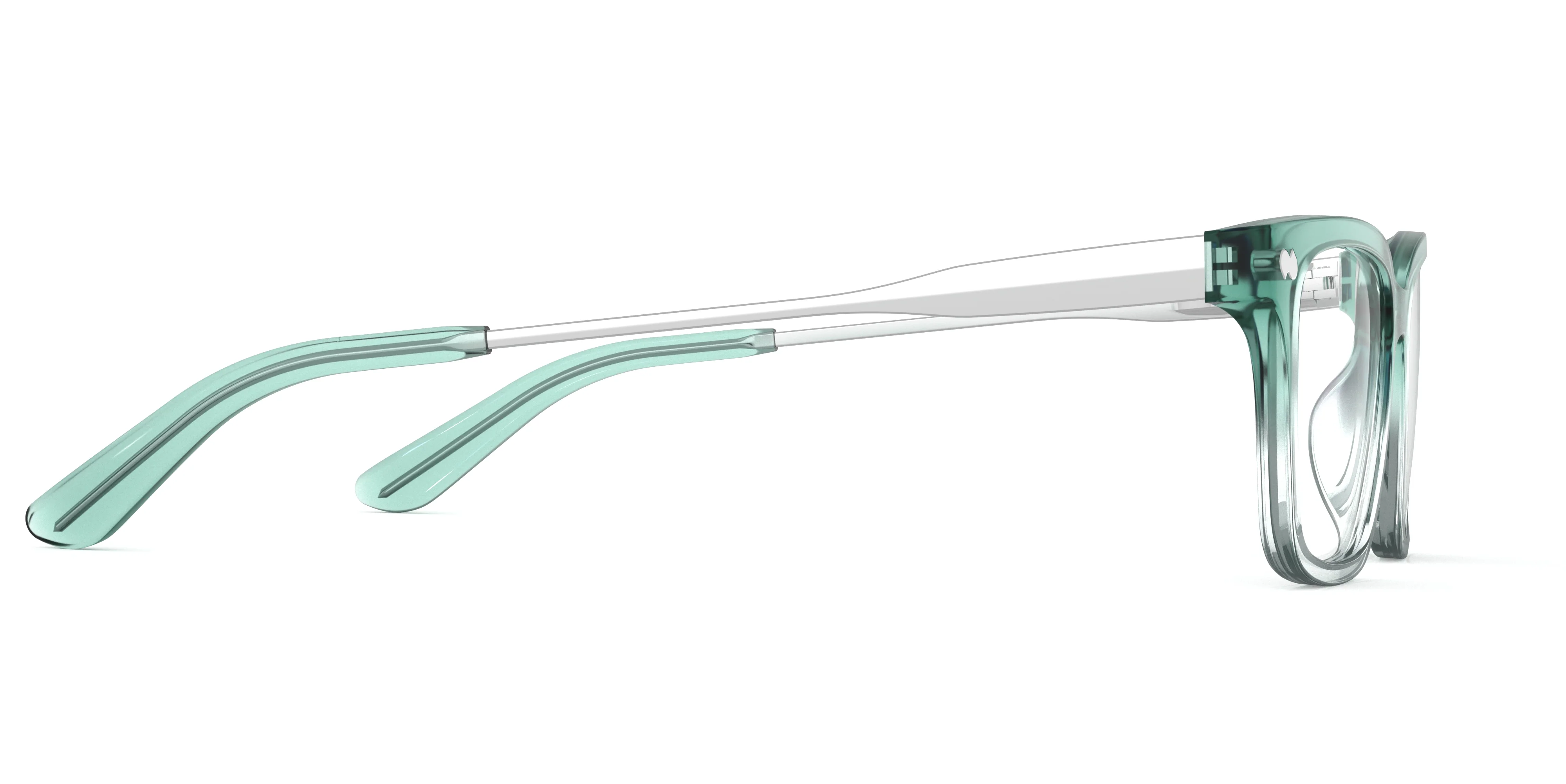 The Larkin - Teal Pearlized Gradient Acetate Silver Metal - Image 3