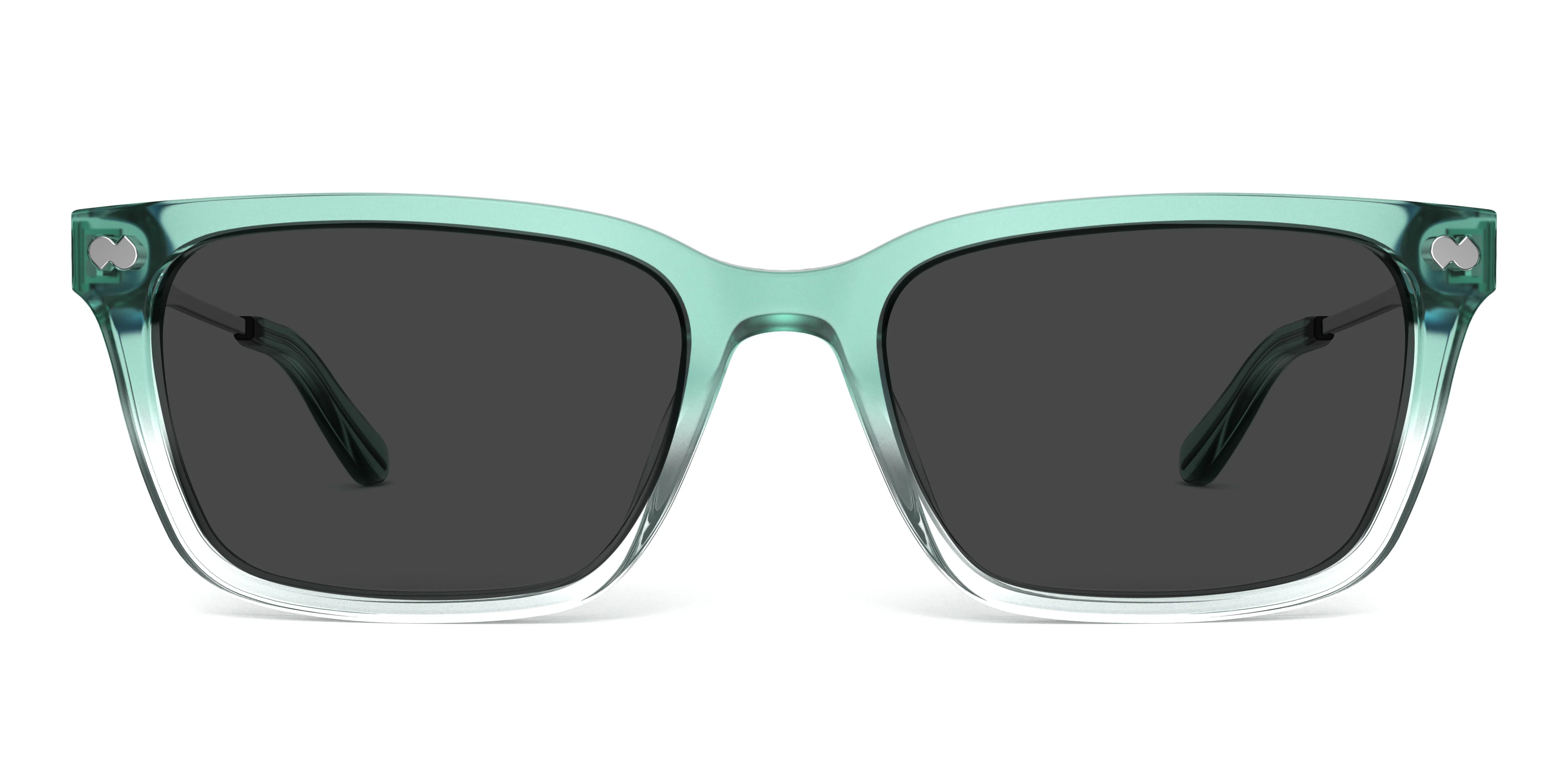 The Larkin - Teal Pearlized Gradient Acetate Silver Metal Sun - Image 3