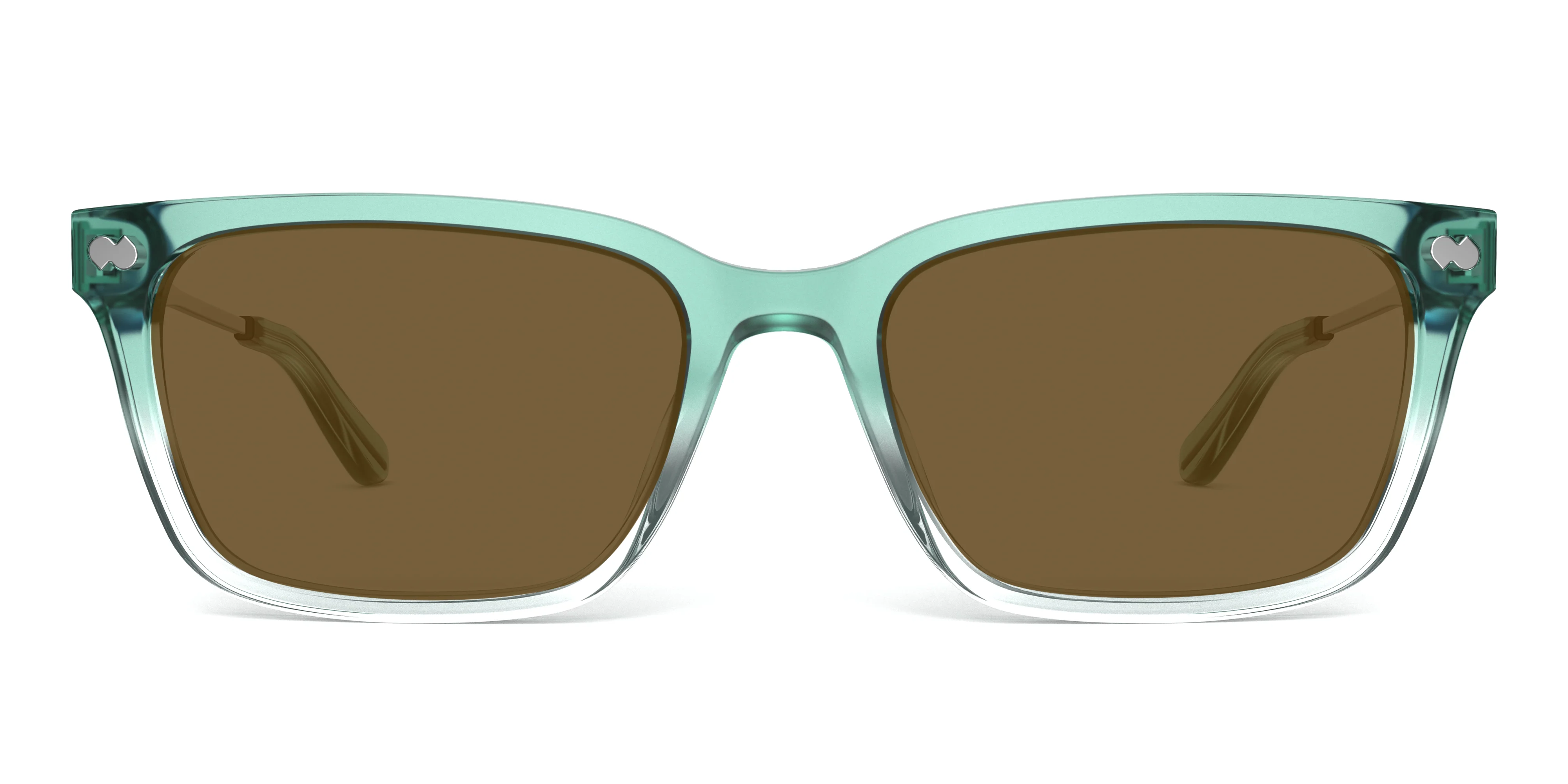 The Larkin - Teal Pearlized Gradient Acetate Silver Metal Sun - Image 4