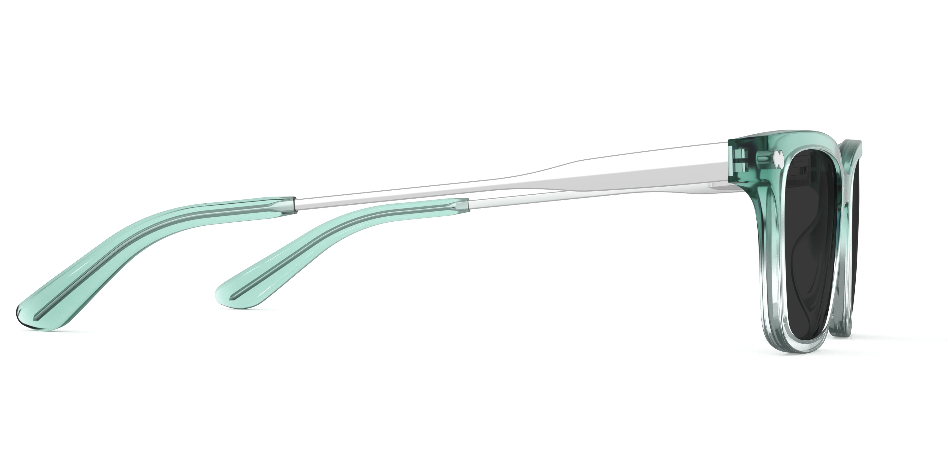 The Larkin - Teal Pearlized Gradient Acetate Silver Metal Sun - Image 5