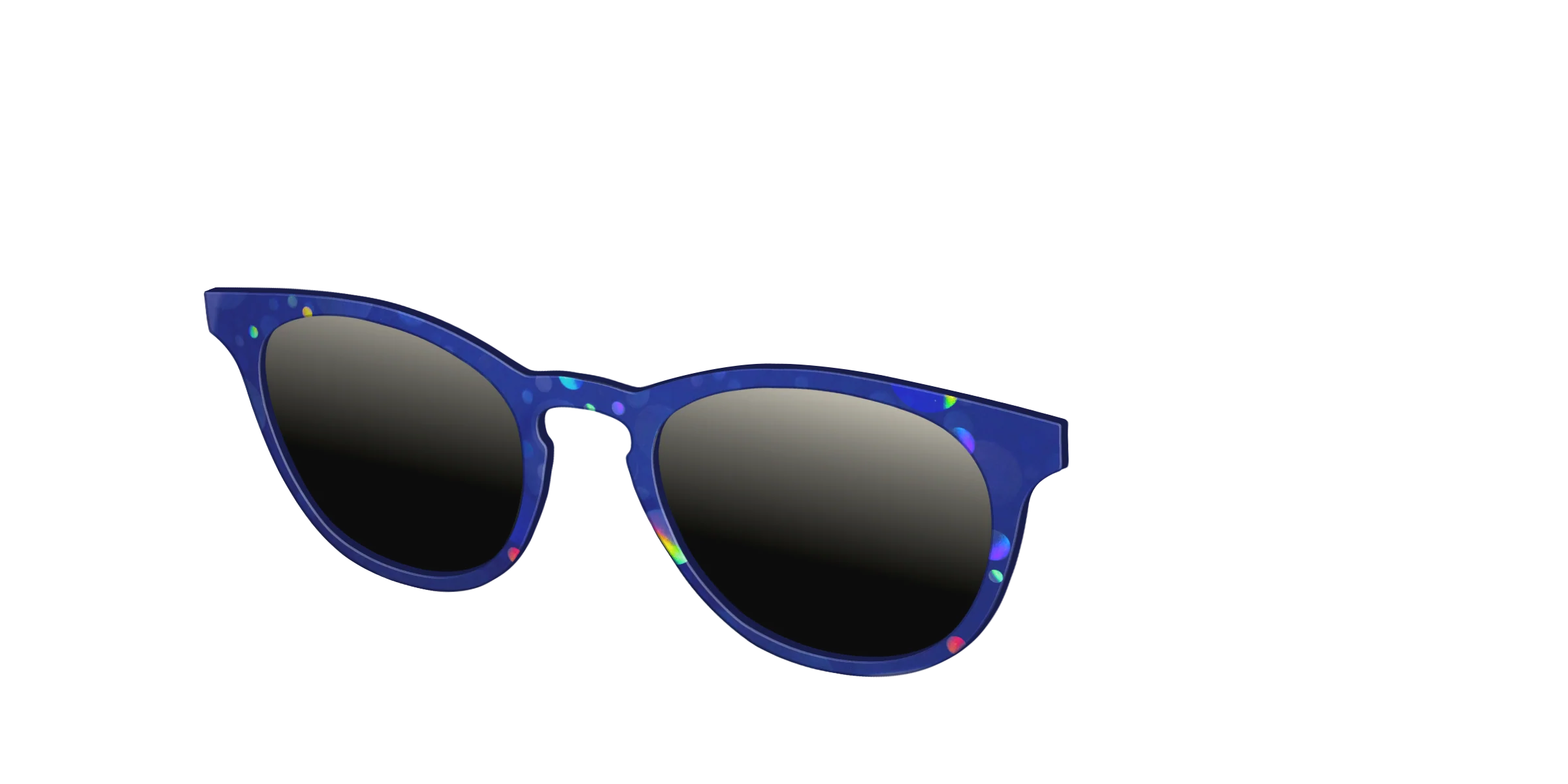 The Polarized Navy Holographic Bubbles Sun Top - Image 4
