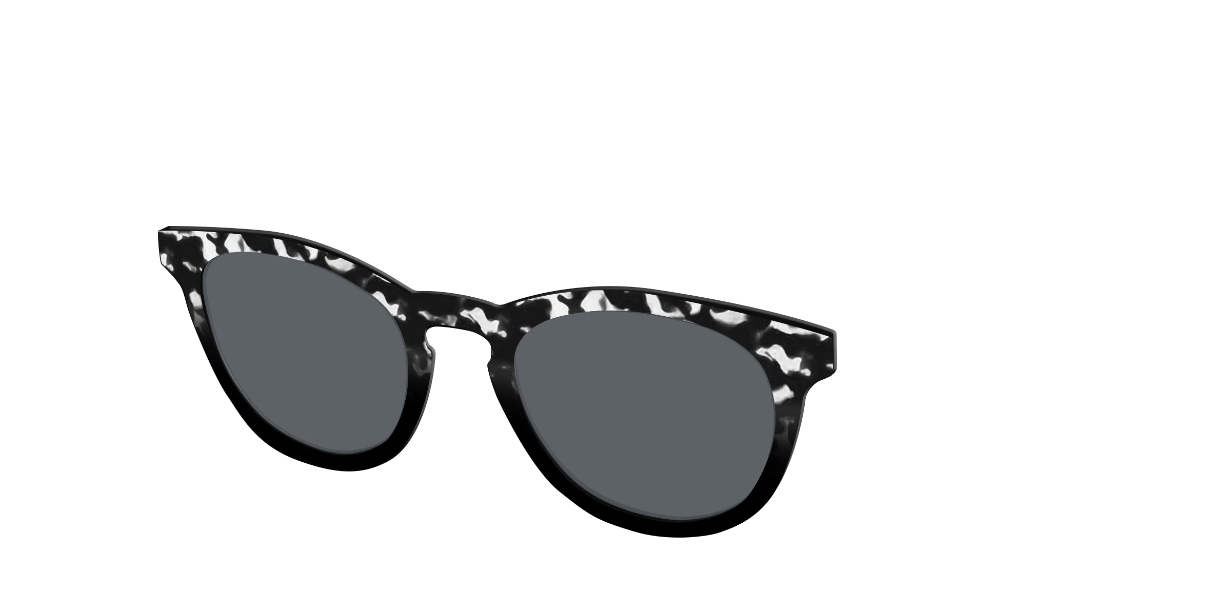 The Polarized Bold Black & White Tortoise Sun Top - Image 4