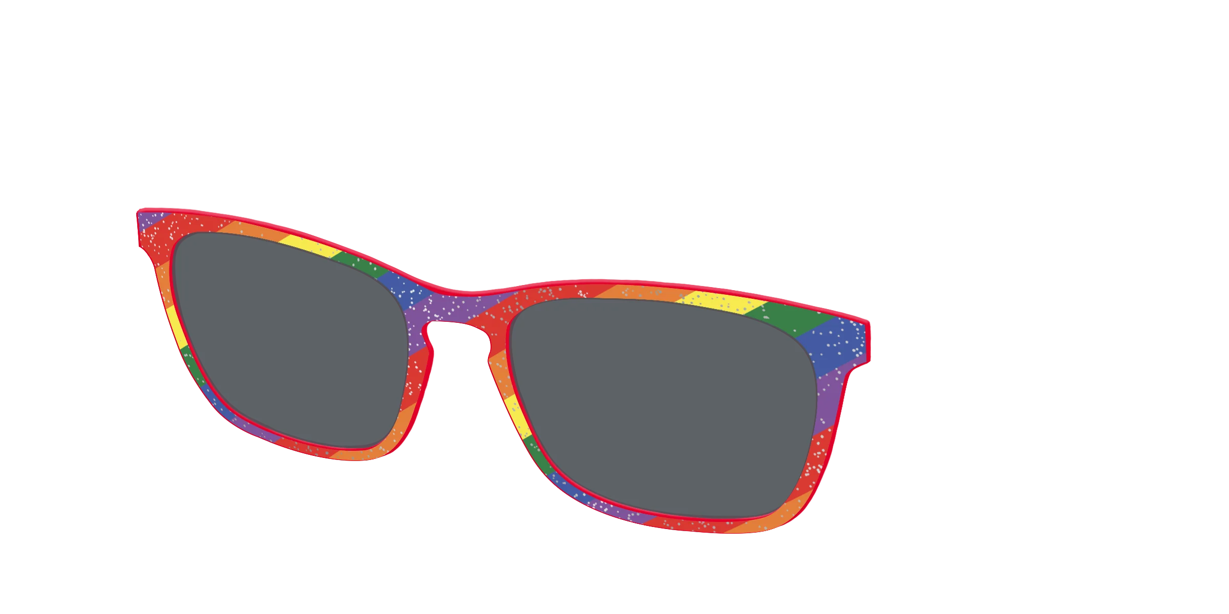The Polarized Traditional Pride Flag Glitter Sun Top - Image 14