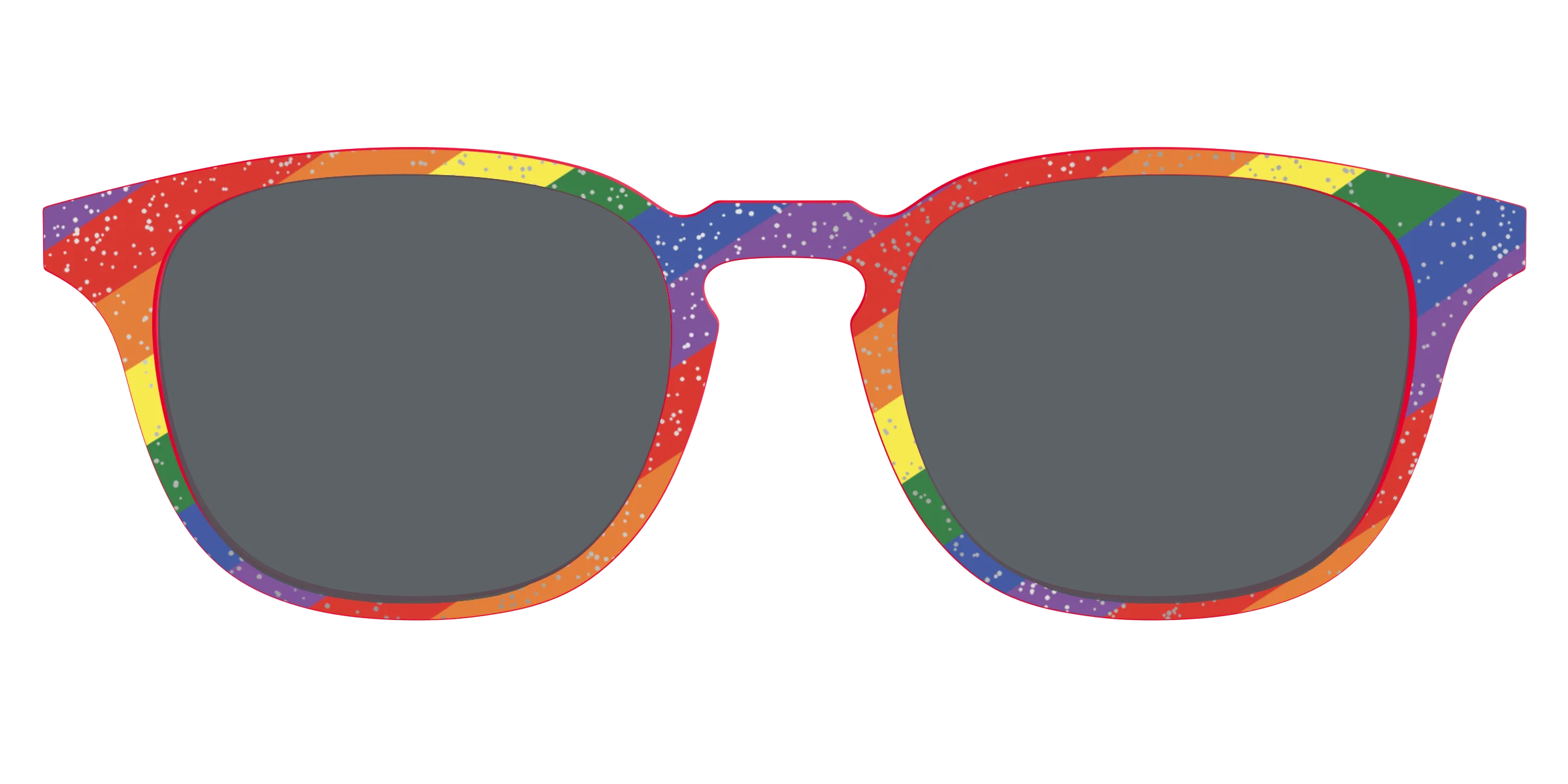 The Polarized Traditional Pride Flag Glitter Sun Top - Image 17