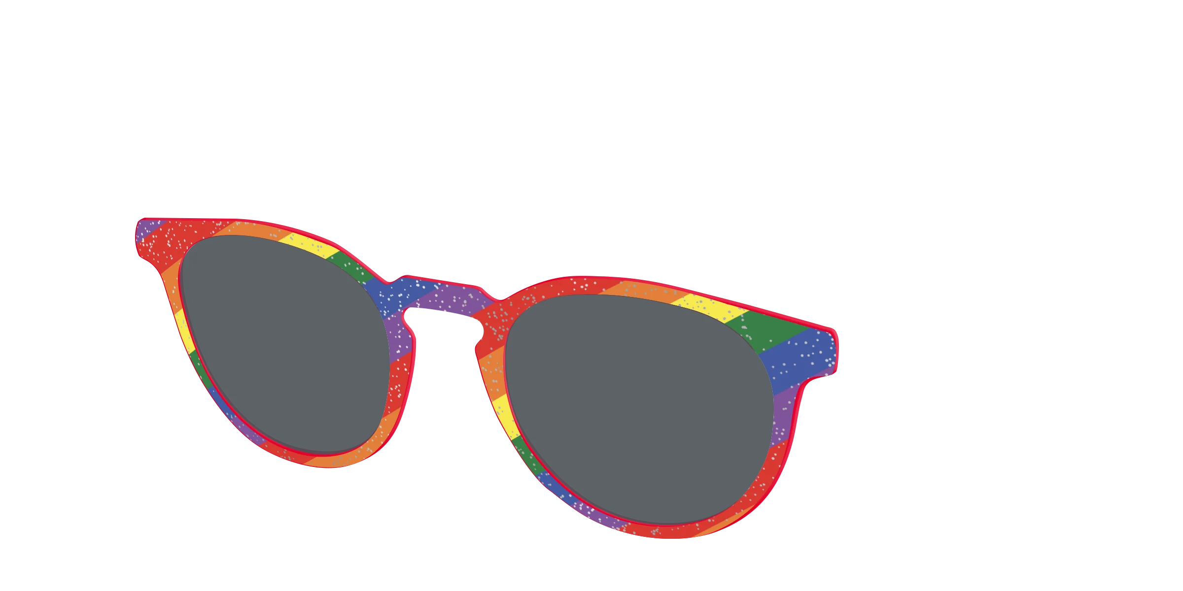 The Polarized Traditional Pride Flag Glitter Sun Top - Image 20