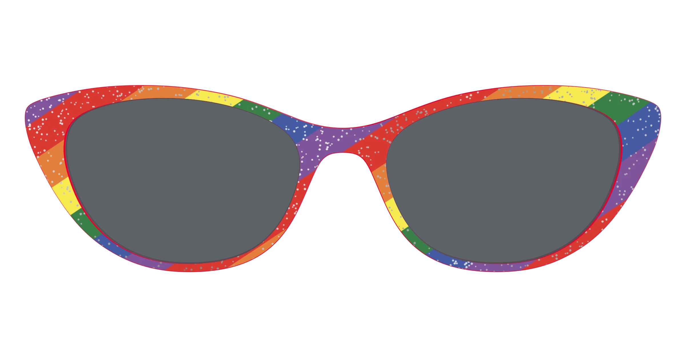 The Polarized Traditional Pride Flag Glitter Sun Top - Image 23
