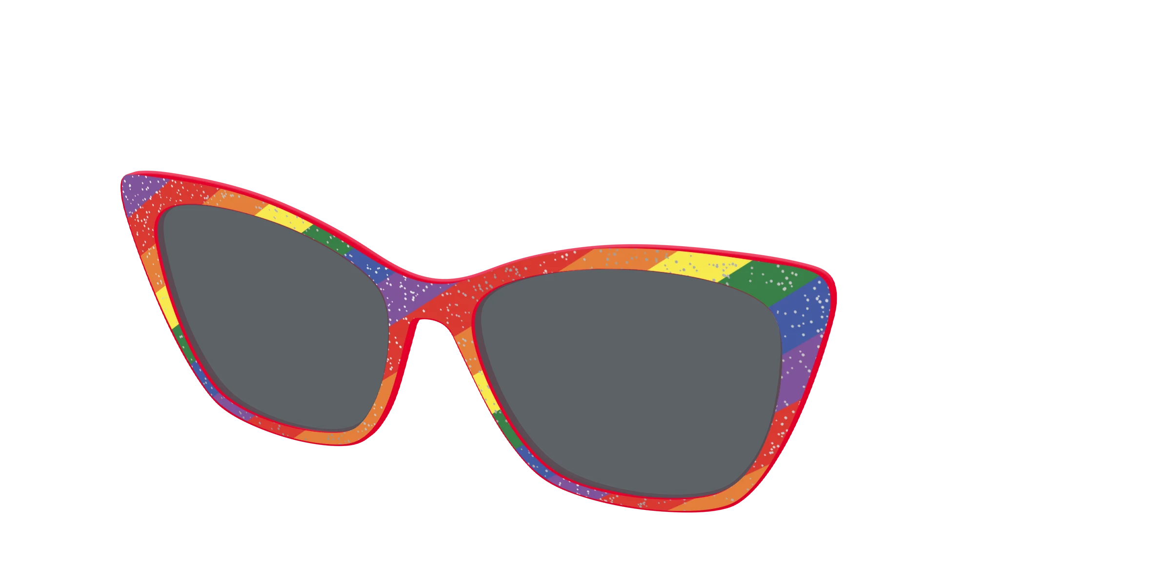 The Polarized Traditional Pride Flag Glitter Sun Top - Image 26