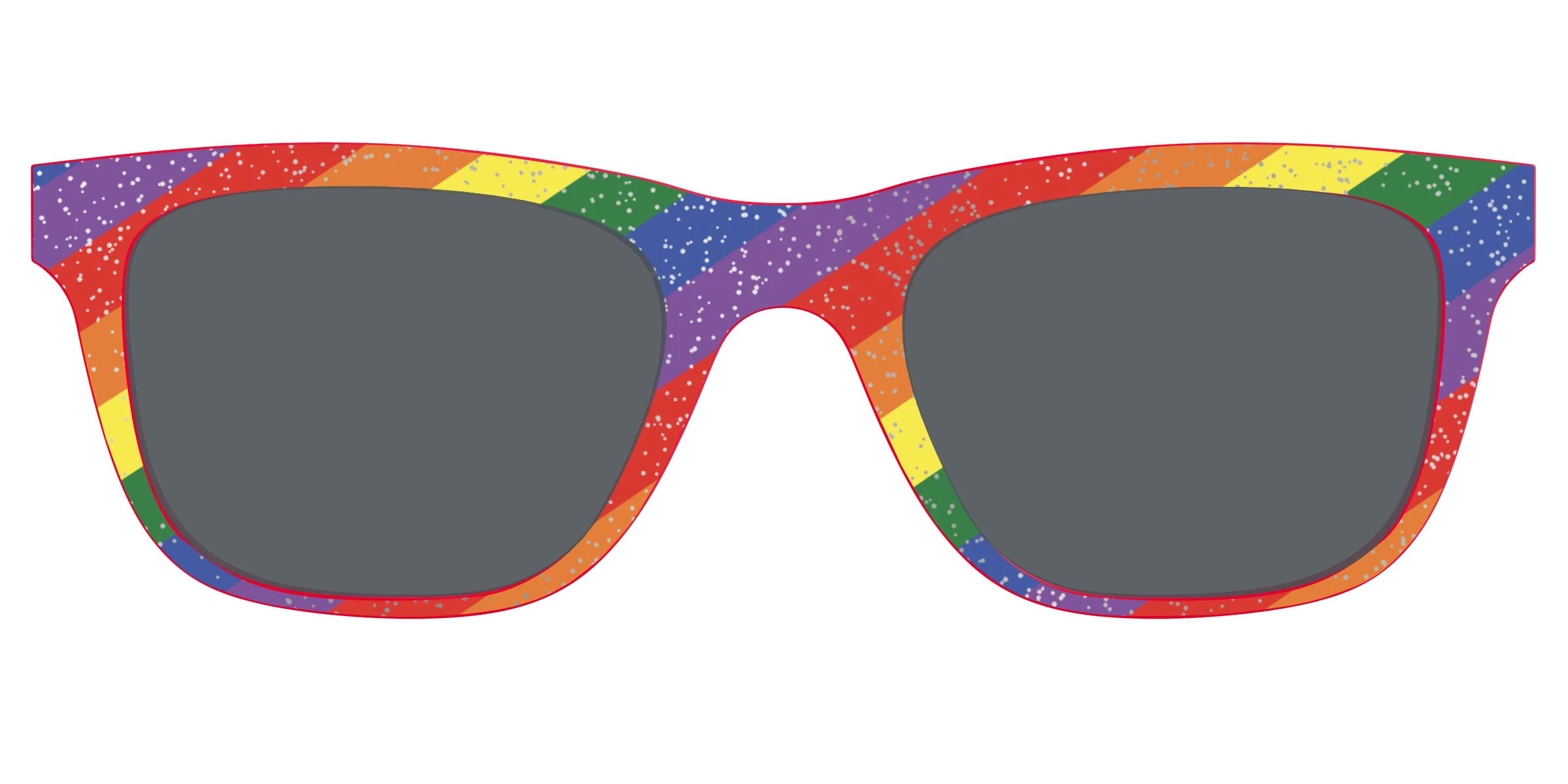 The Polarized Traditional Pride Flag Glitter Sun Top - Image 27