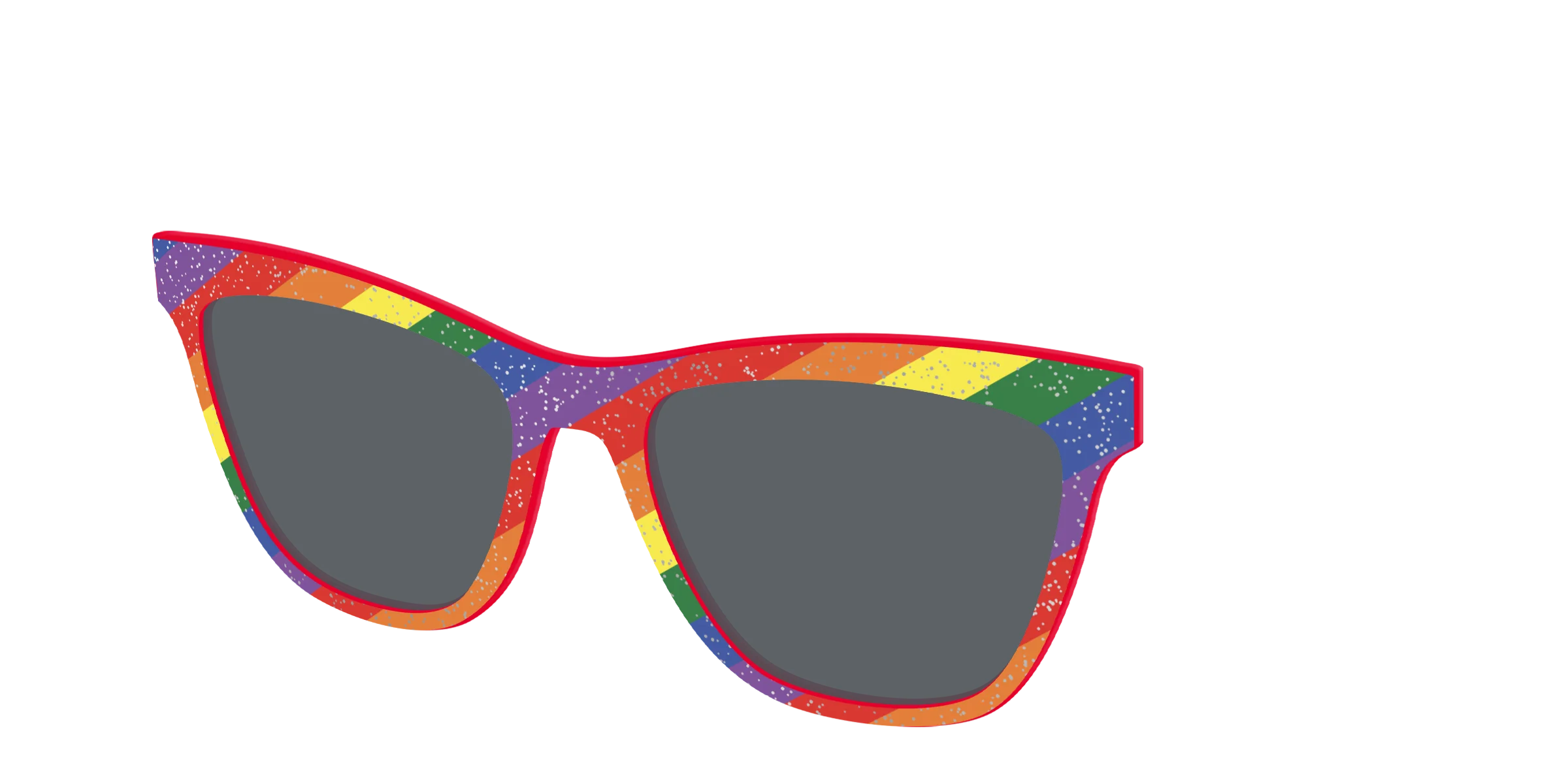 The Polarized Traditional Pride Flag Glitter Sun Top - Image 30