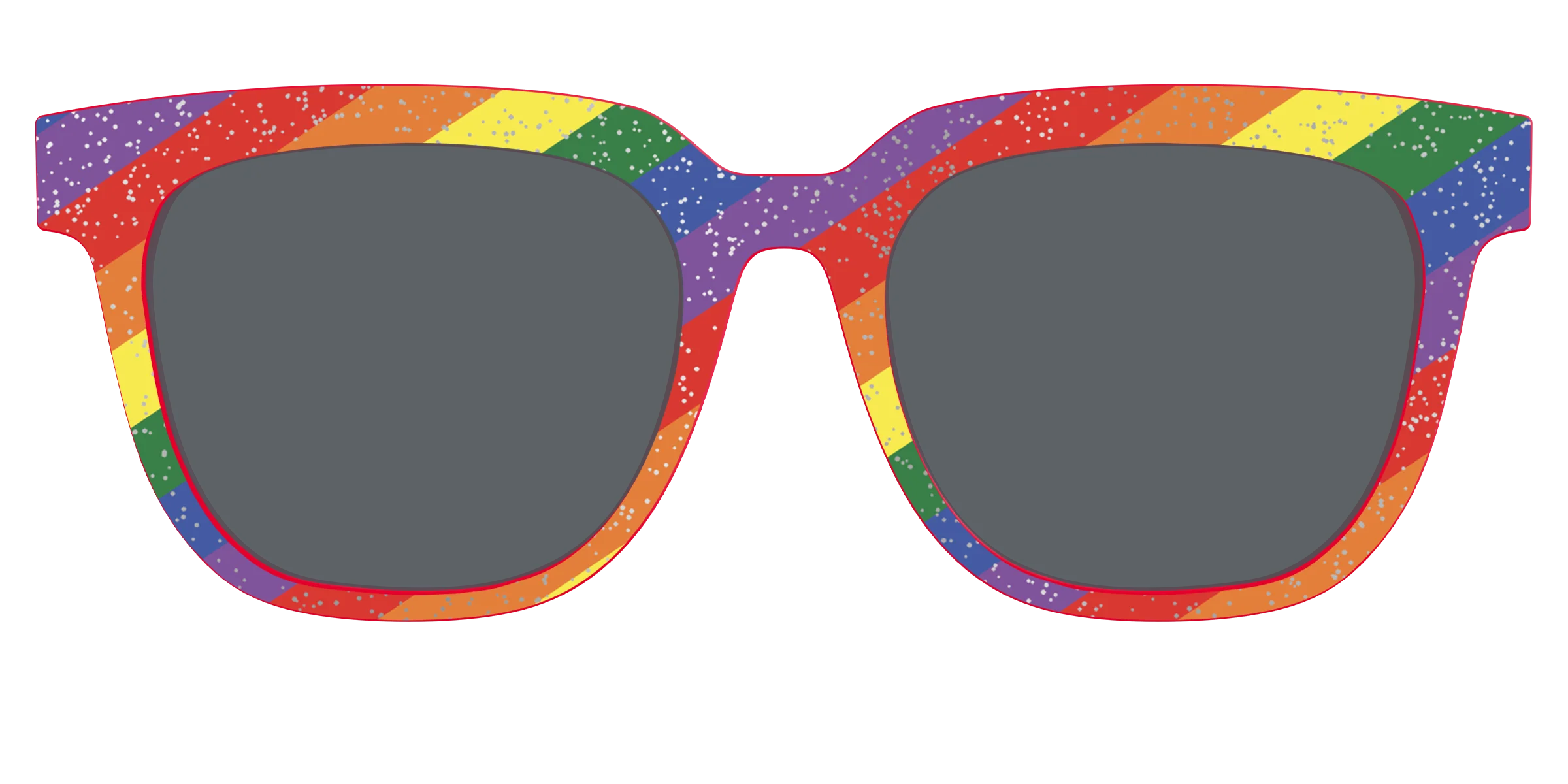 The Polarized Traditional Pride Flag Glitter Sun Top - Image 37