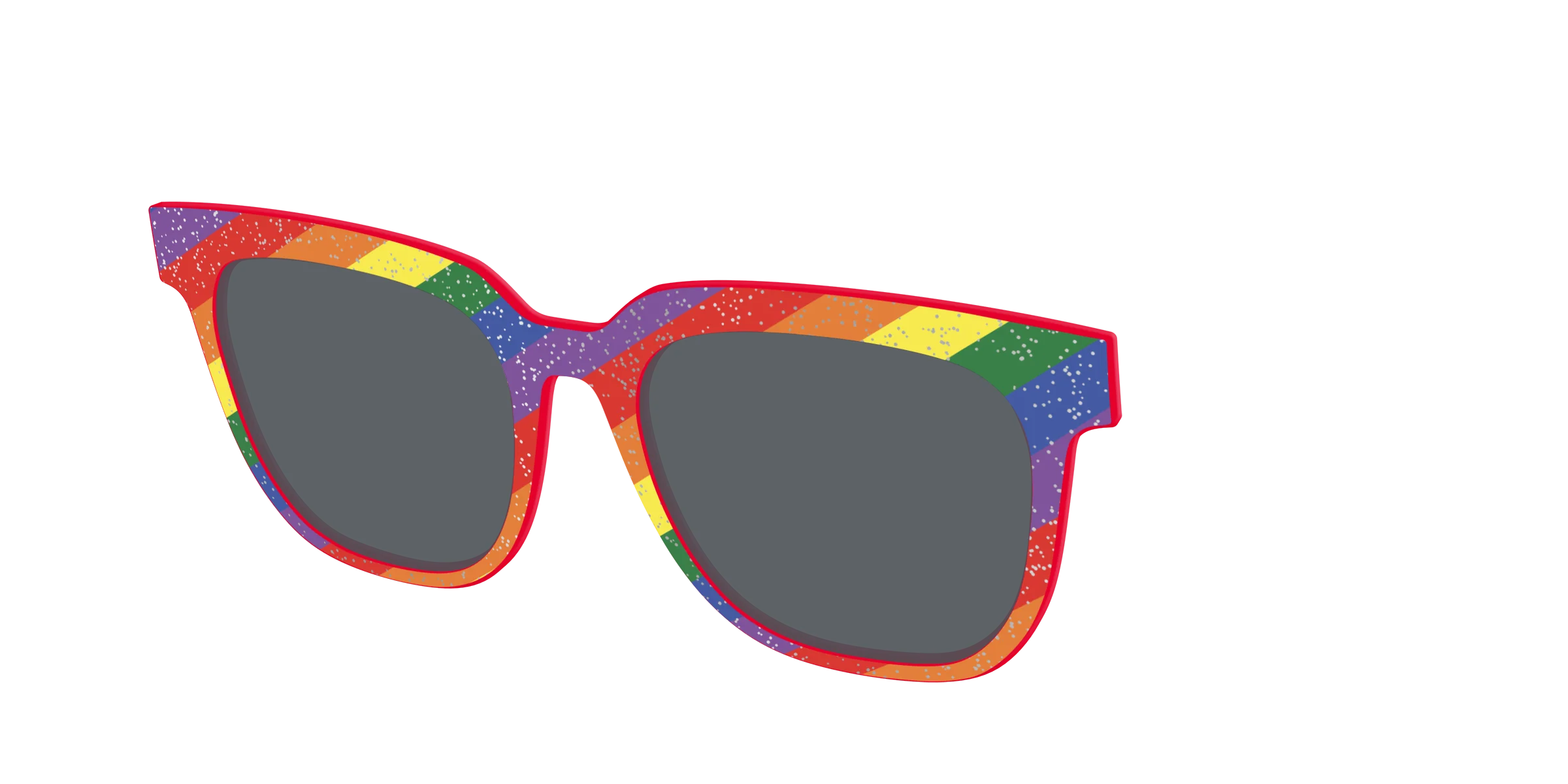 The Polarized Traditional Pride Flag Glitter Sun Top - Image 38