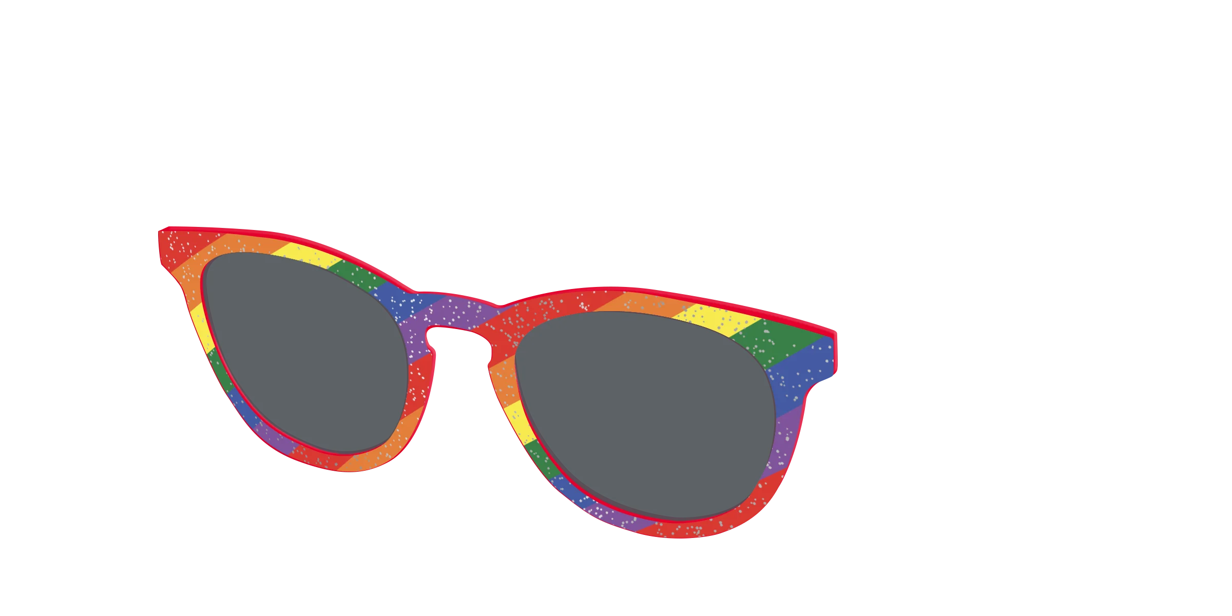 The Polarized Traditional Pride Flag Glitter Sun Top - Image 4