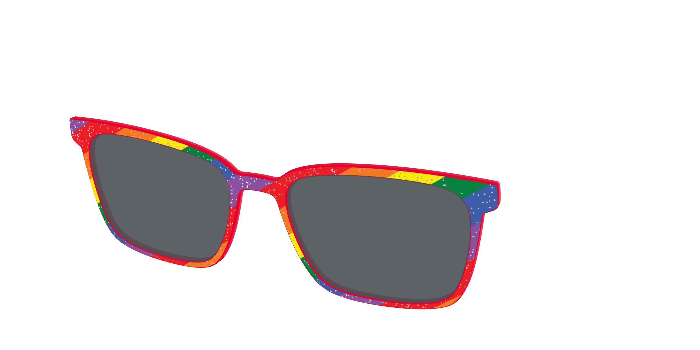 The Polarized Traditional Pride Flag Glitter Sun Top - Image 46