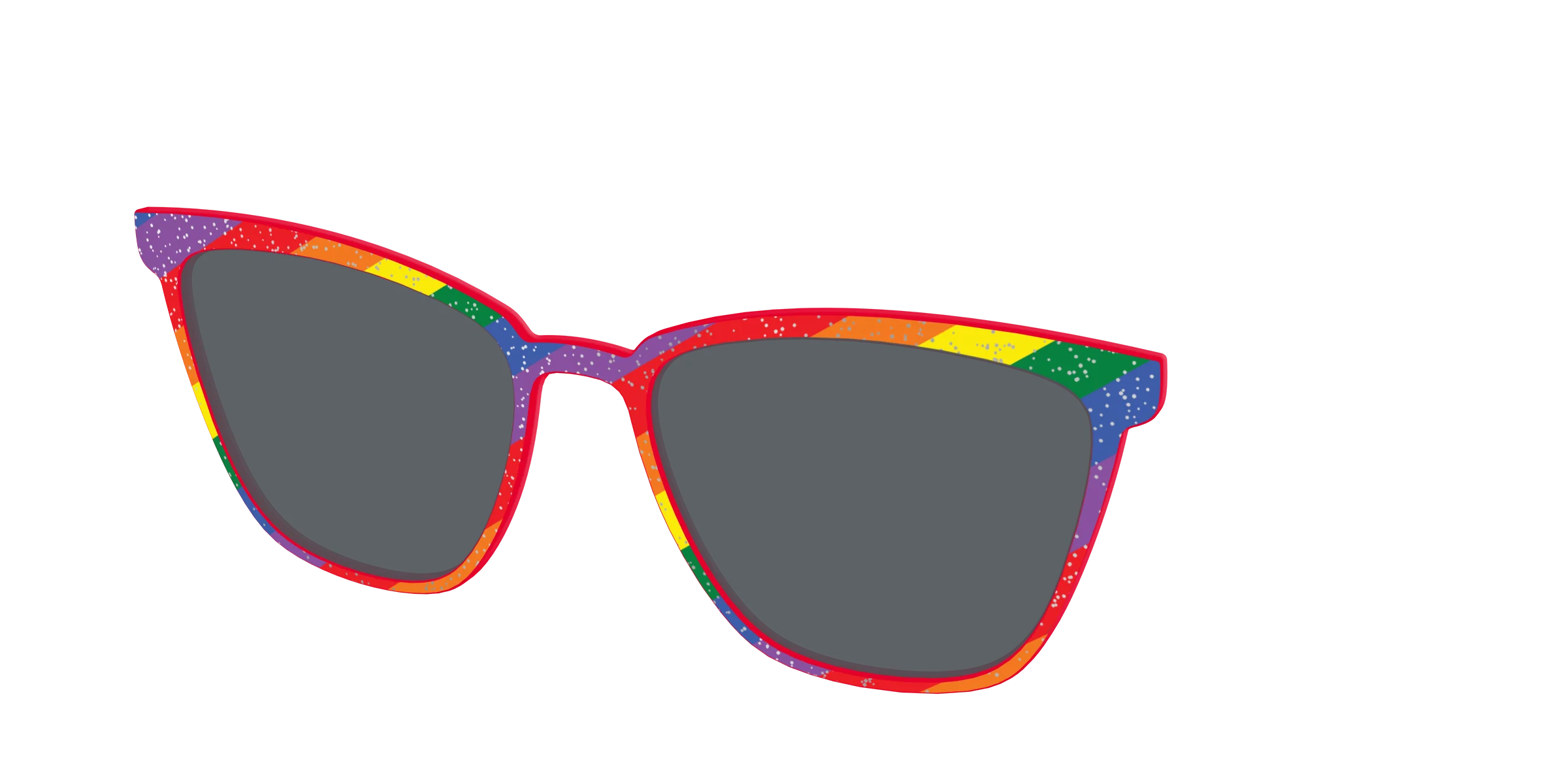 The Polarized Traditional Pride Flag Glitter Sun Top - Image 58