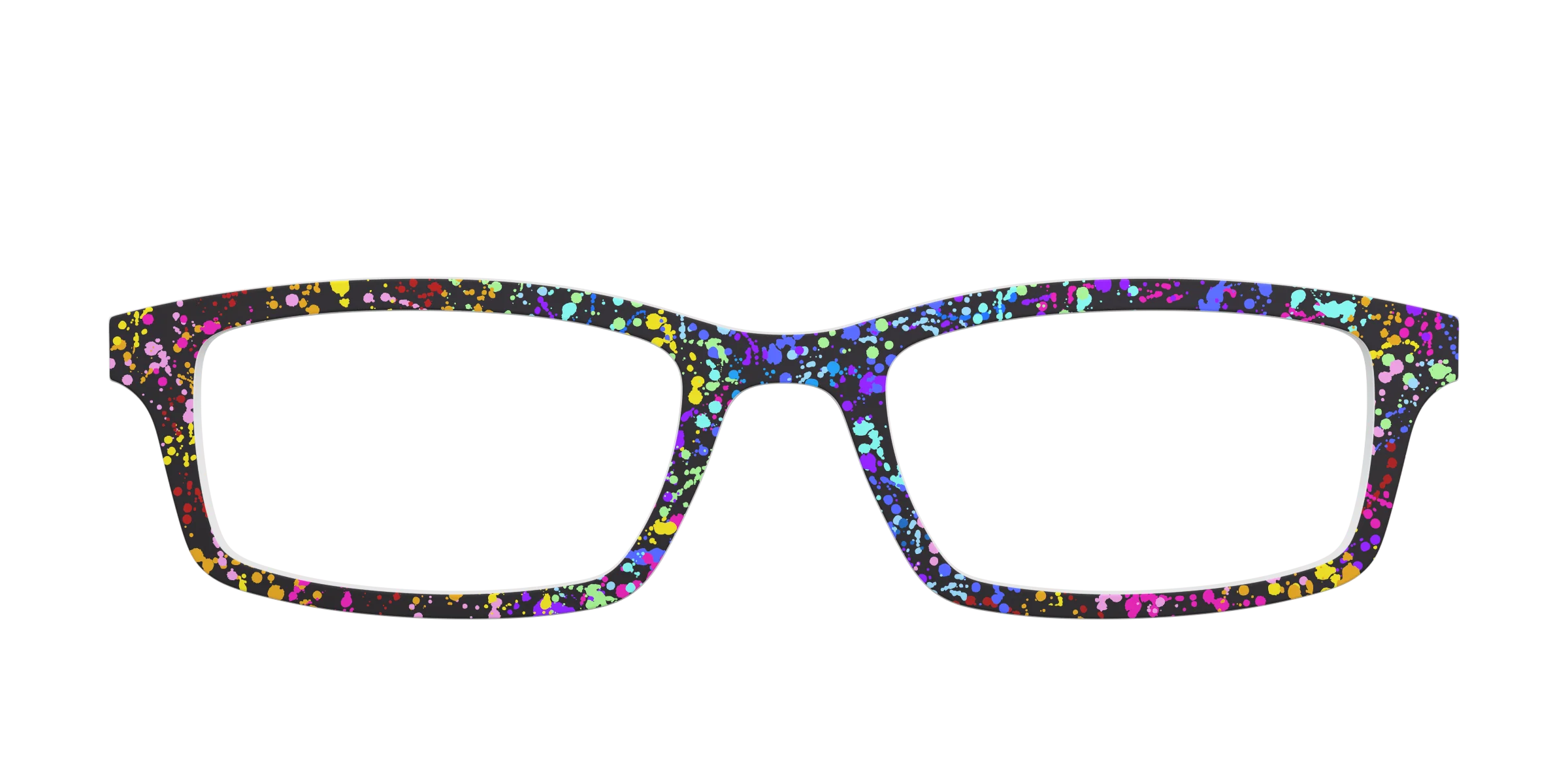 The Rainbow Splatter Black