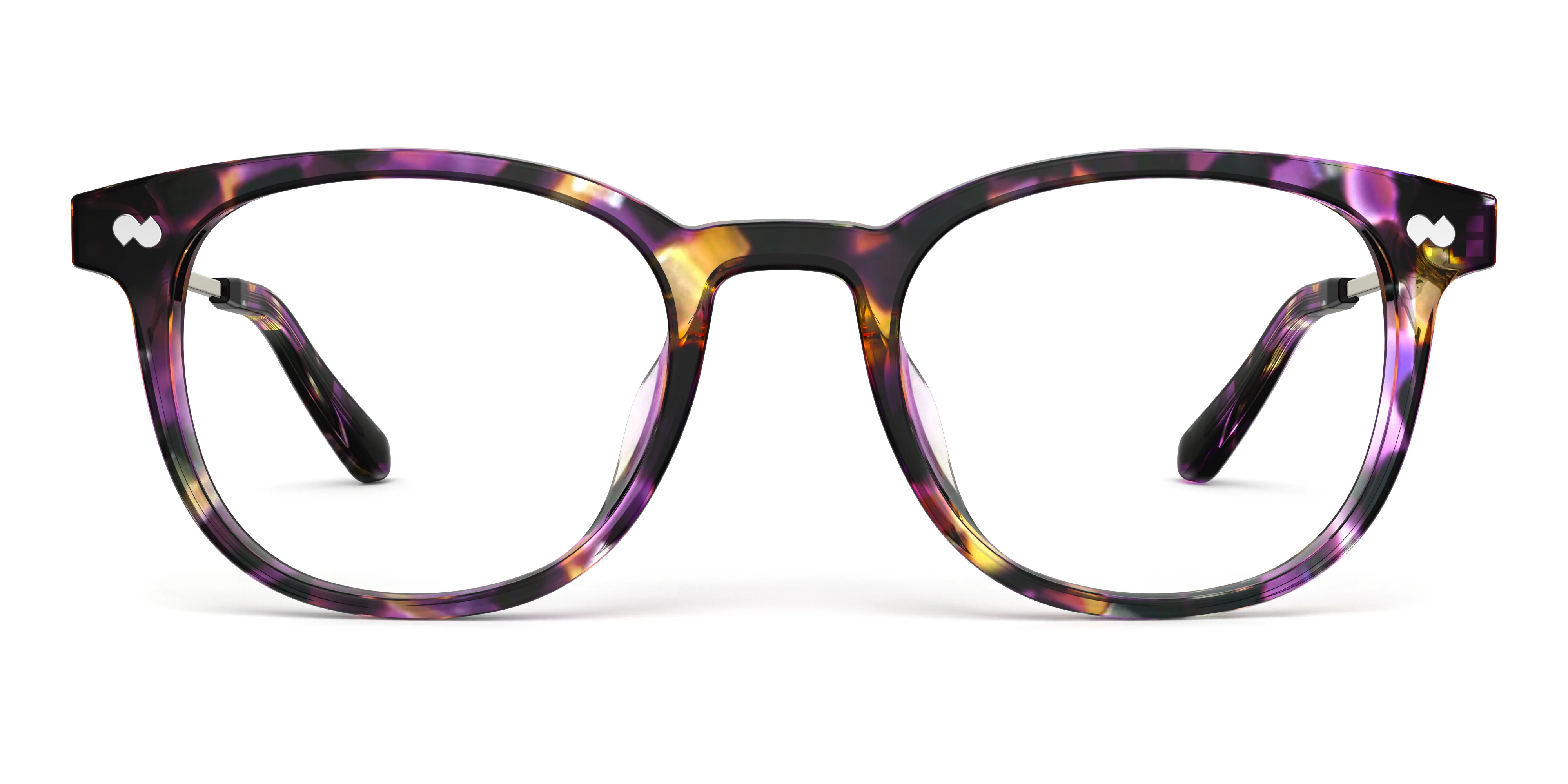 The Reese - Purple Confetti Tortoise Acetate Gold Metal - Image 2