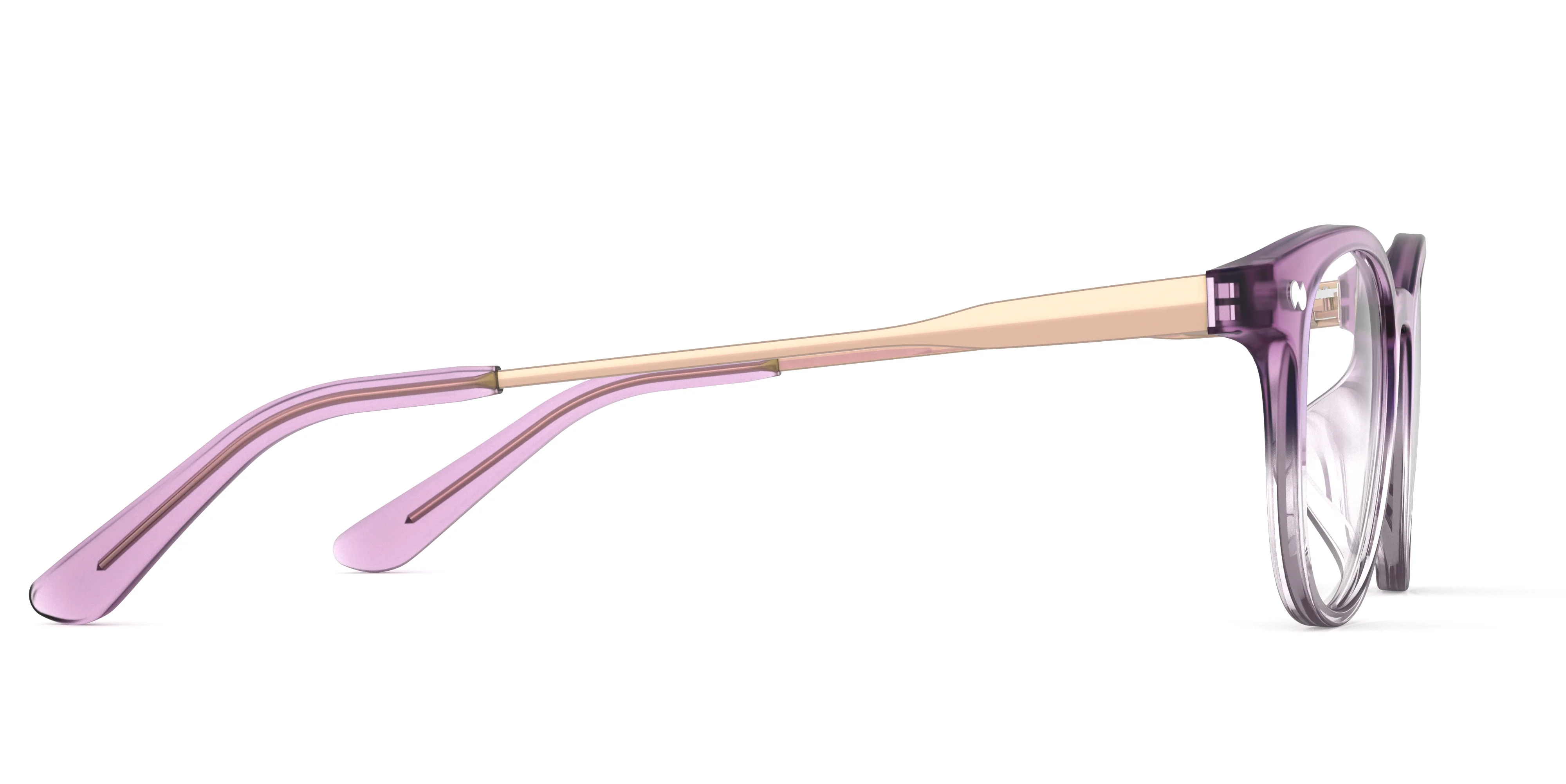 The Reese - Violet Pearlized Gradient Acetate Rose Gold Metal - Image 3