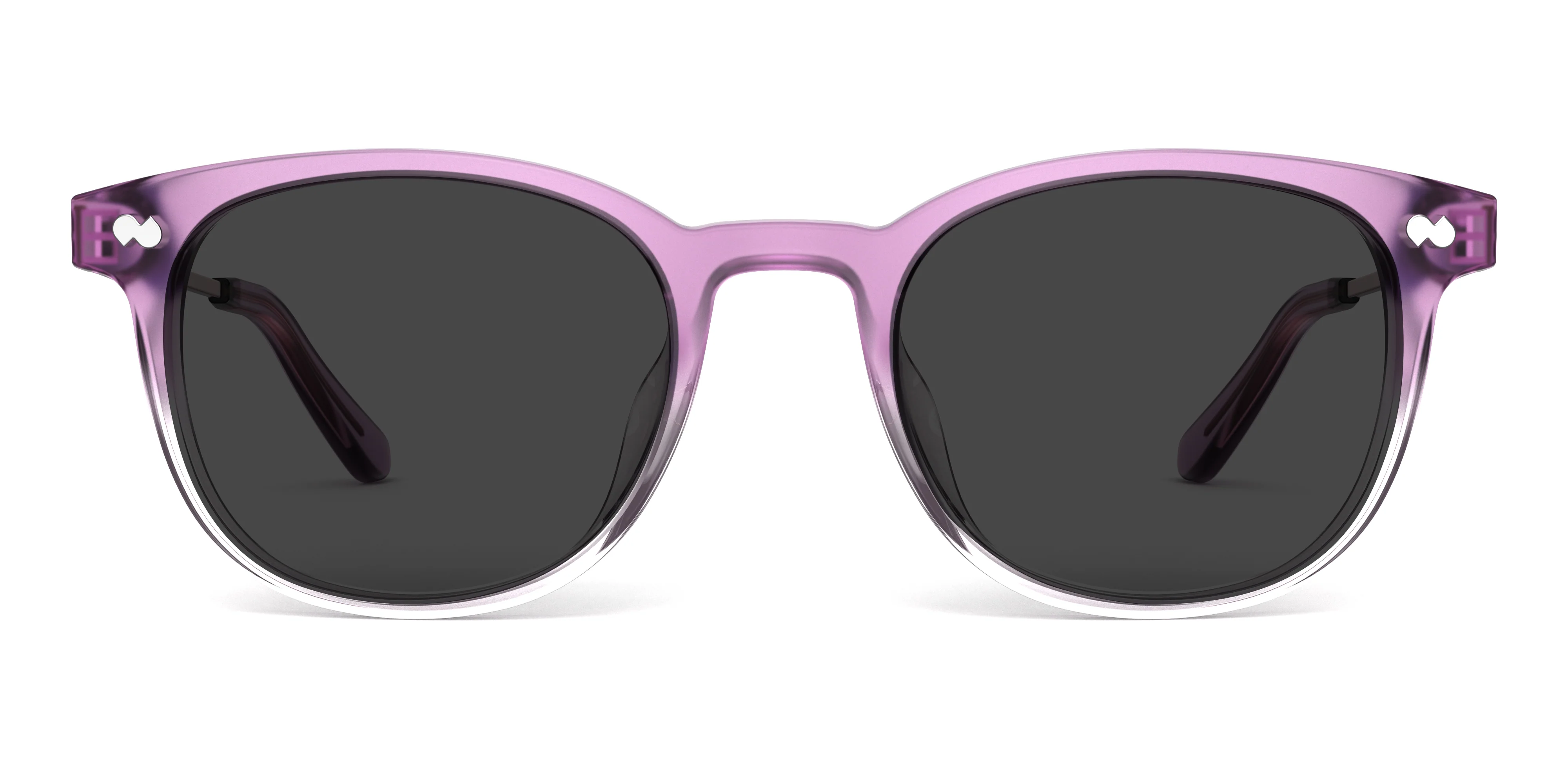 The Reese - Violet Pearlized Gradient Acetate Rose Gold Metal Sun - Image 3