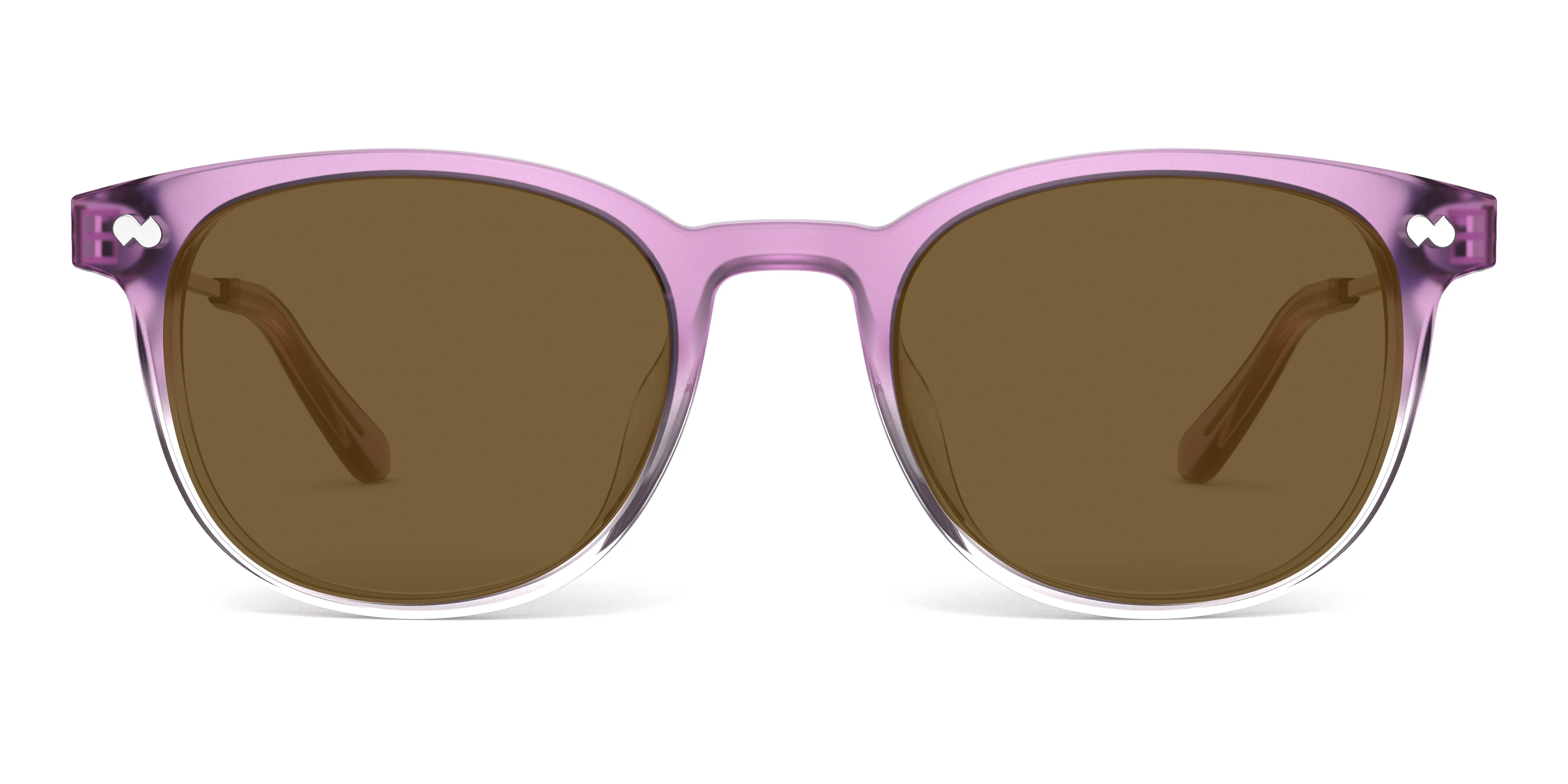 The Reese - Violet Pearlized Gradient Acetate Rose Gold Metal Sun - Image 4