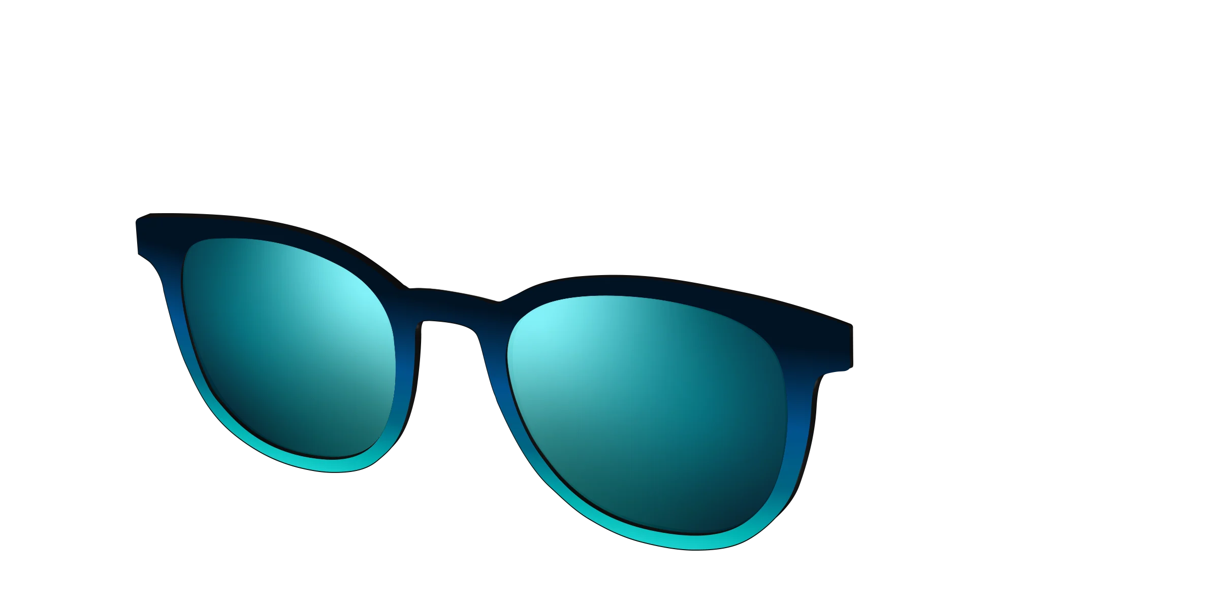 The Polarized Royal Blue to Seafoam Gradient Sun Top - Image 16